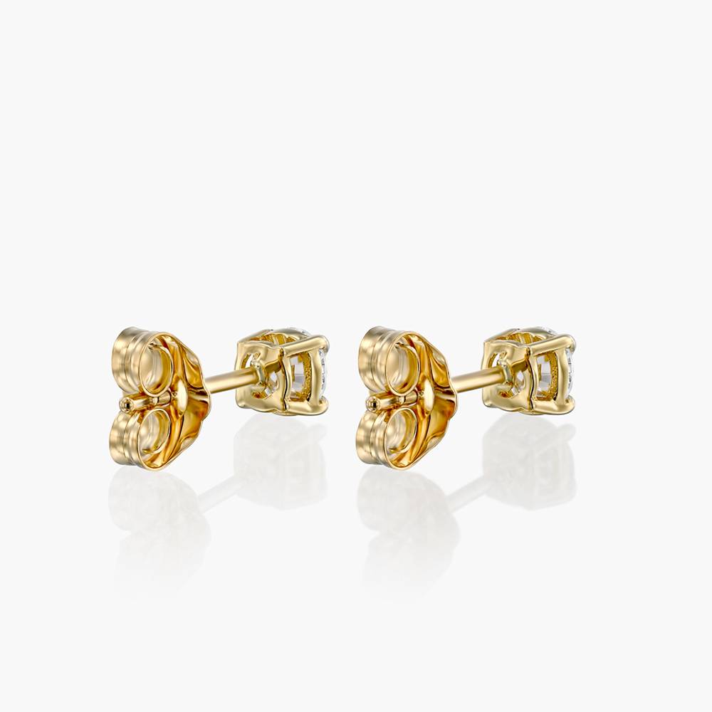 Round Diamond Stud Earrings 0.4 CT- 14k Solid Gold-5 product photo