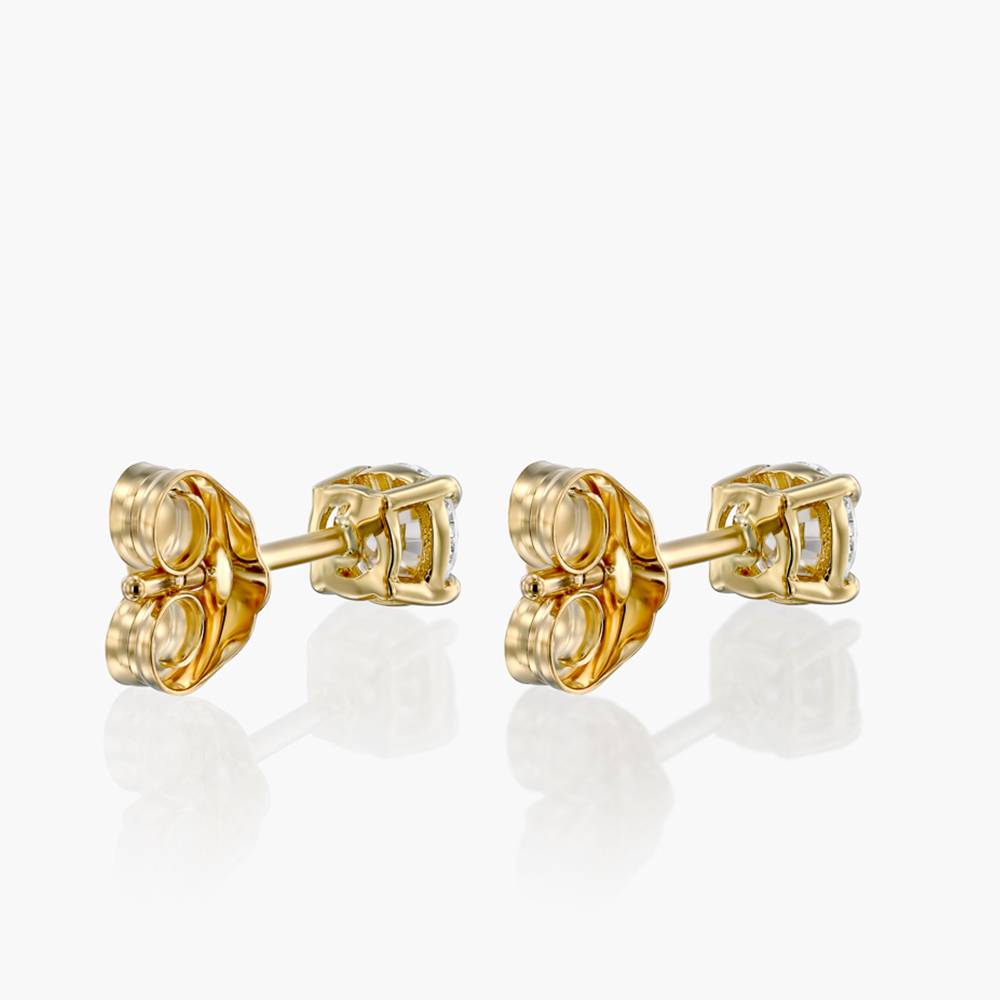 Round Diamond Stud Earrings 0.8 CT- 14k Solid Gold product photo