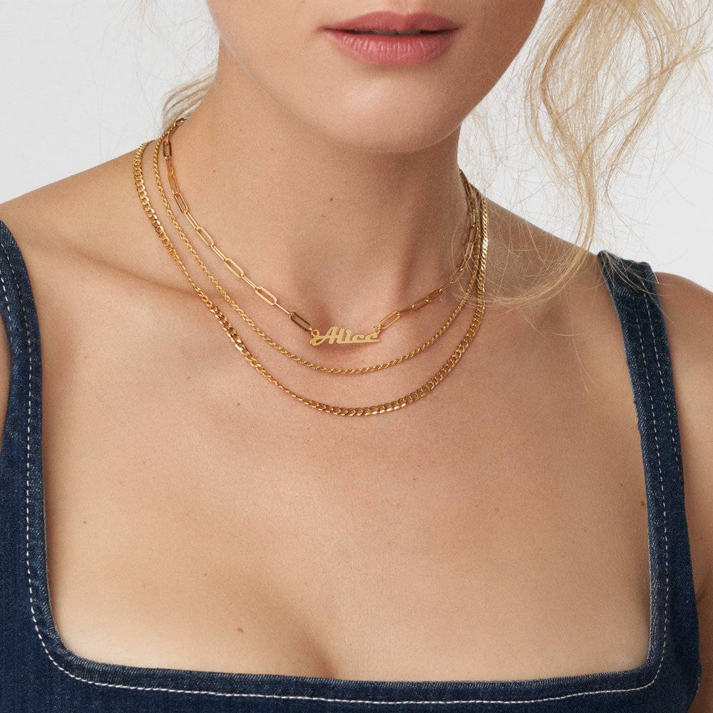 Link Chain Name Necklace - Gold Plated-4 photo du produit