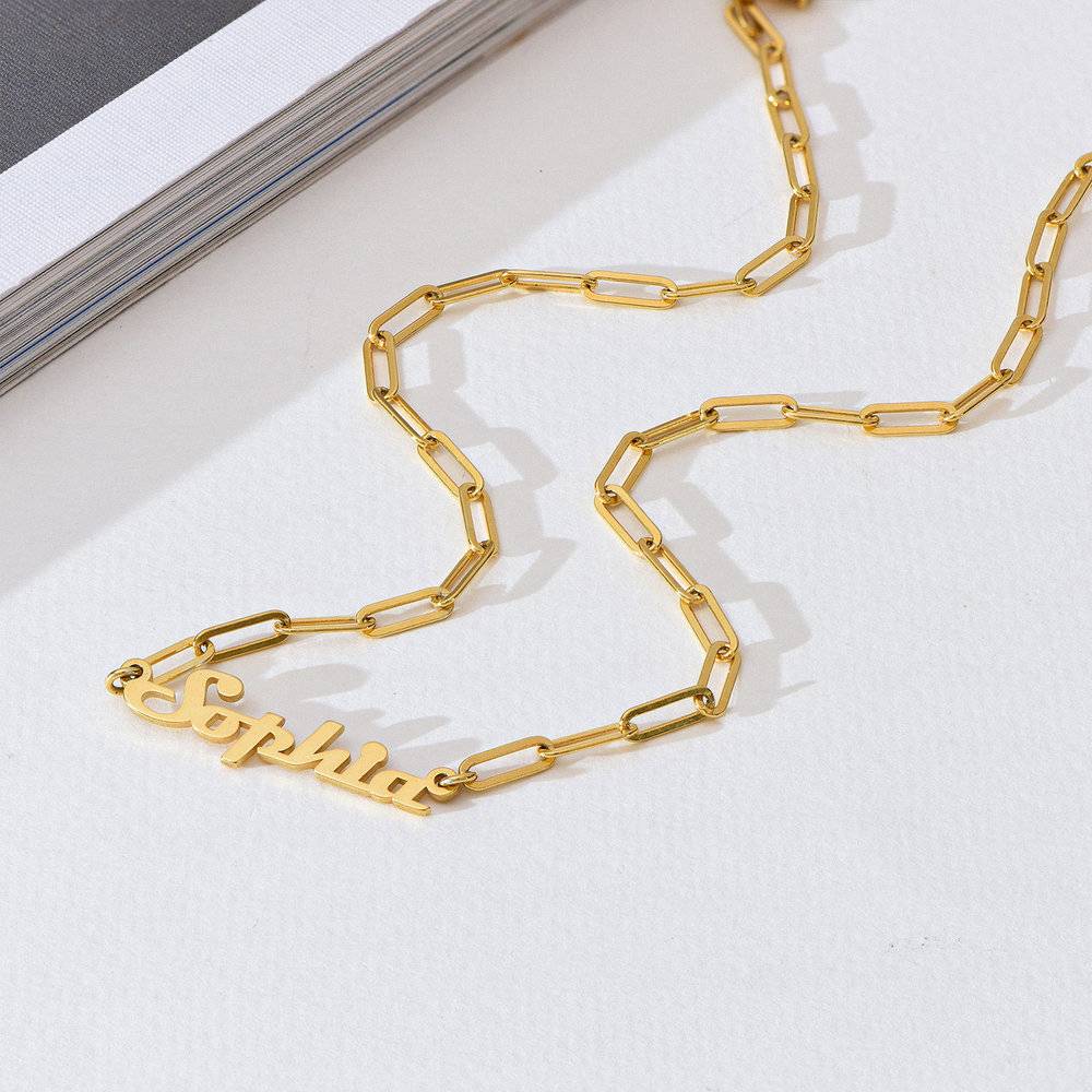 Link Chain Name Necklace - Gold Plated-5 photo du produit