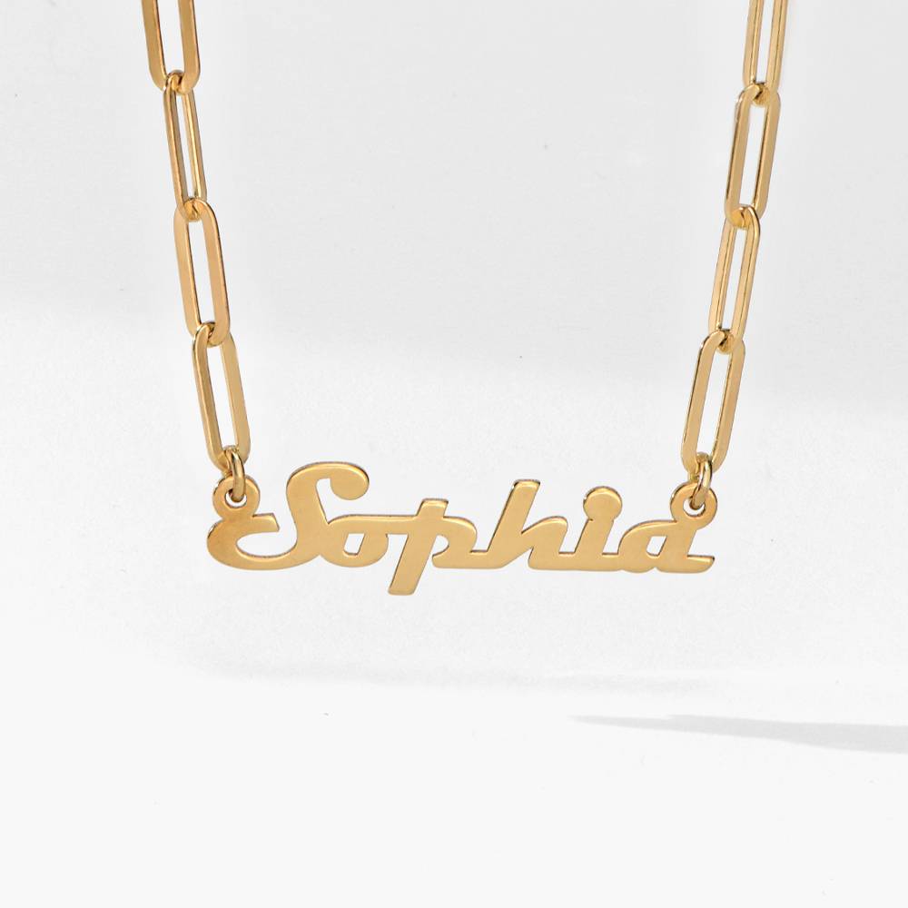 Link Chain Name Necklace - Gold Vermeil product photo