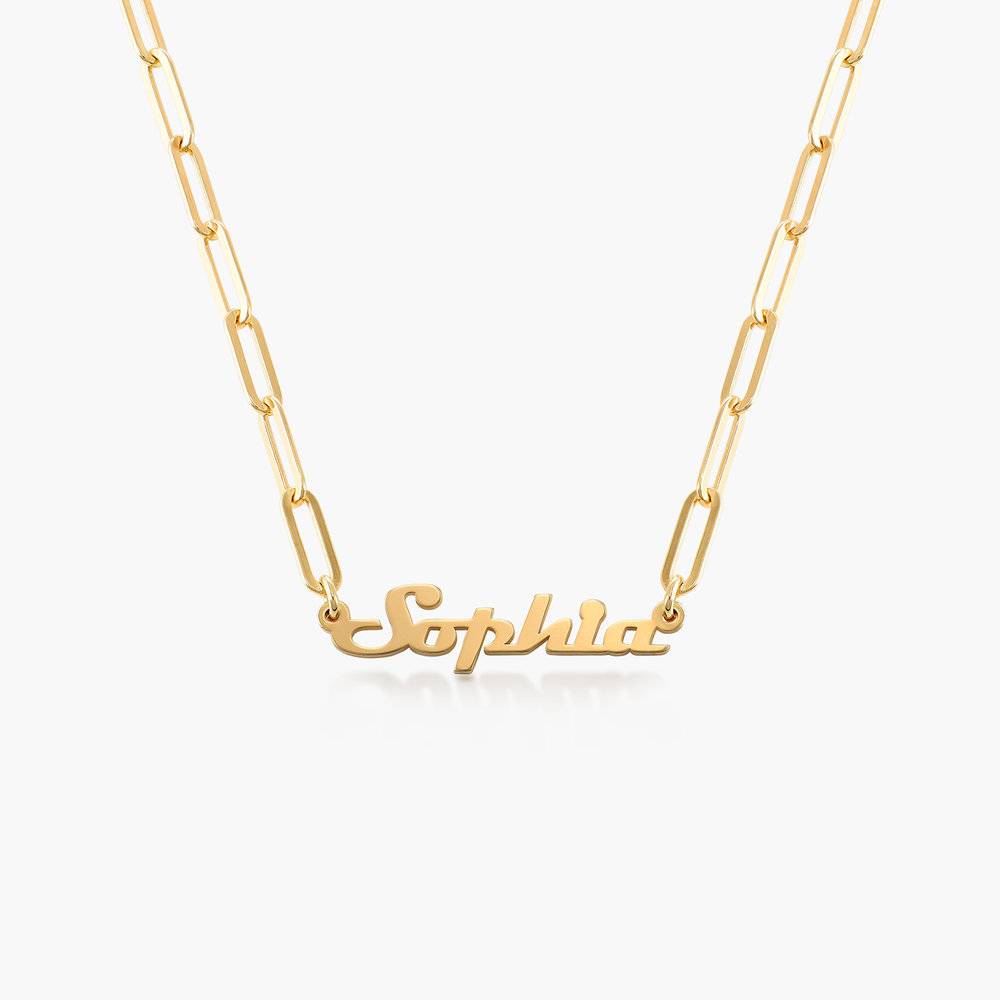 Link Chain Name Necklace - Gold Vermeil-3 product photo