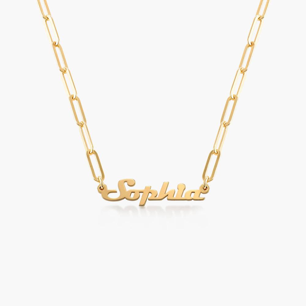 Link Chain Name Necklace  - Gold-1 product photo