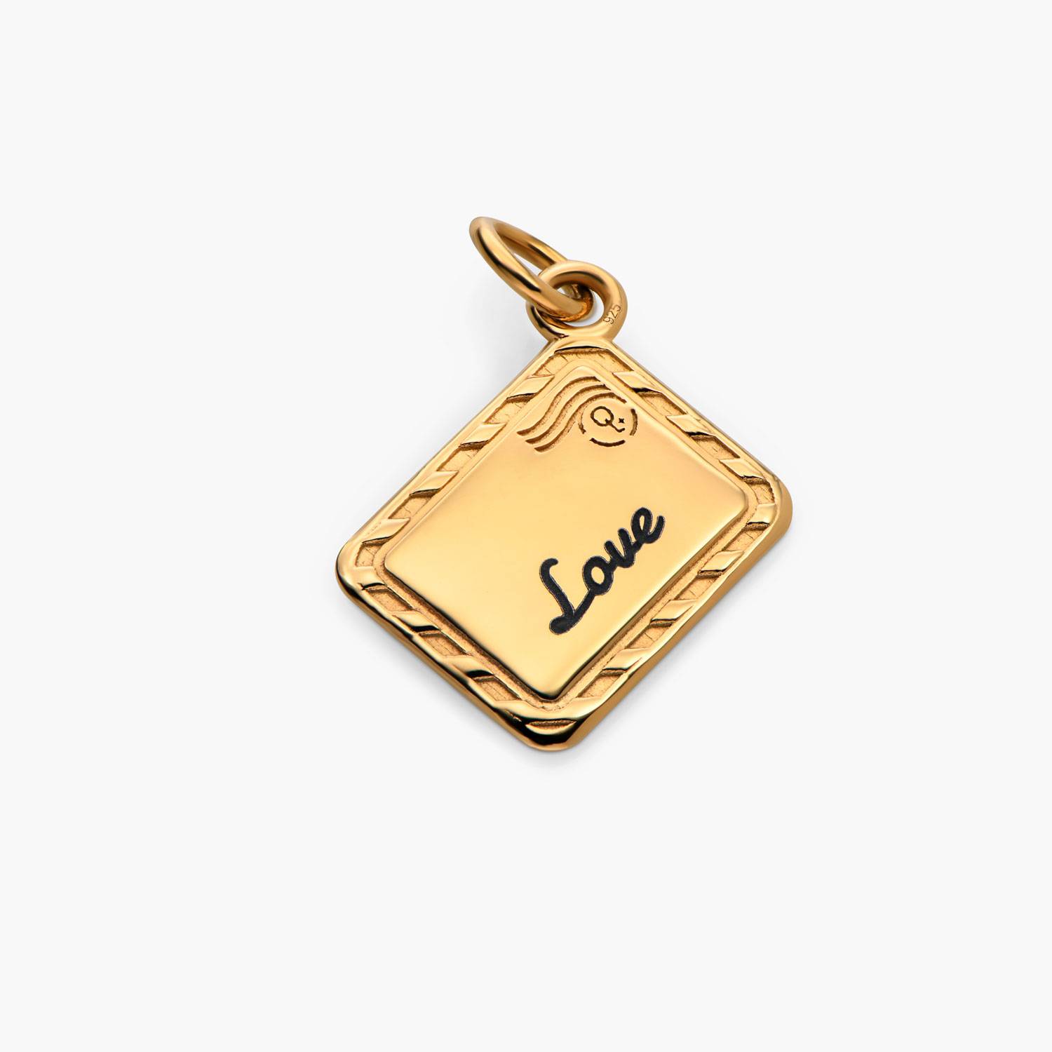 Sealed with a Kiss Charm- Gold Vermeil-3 product photo