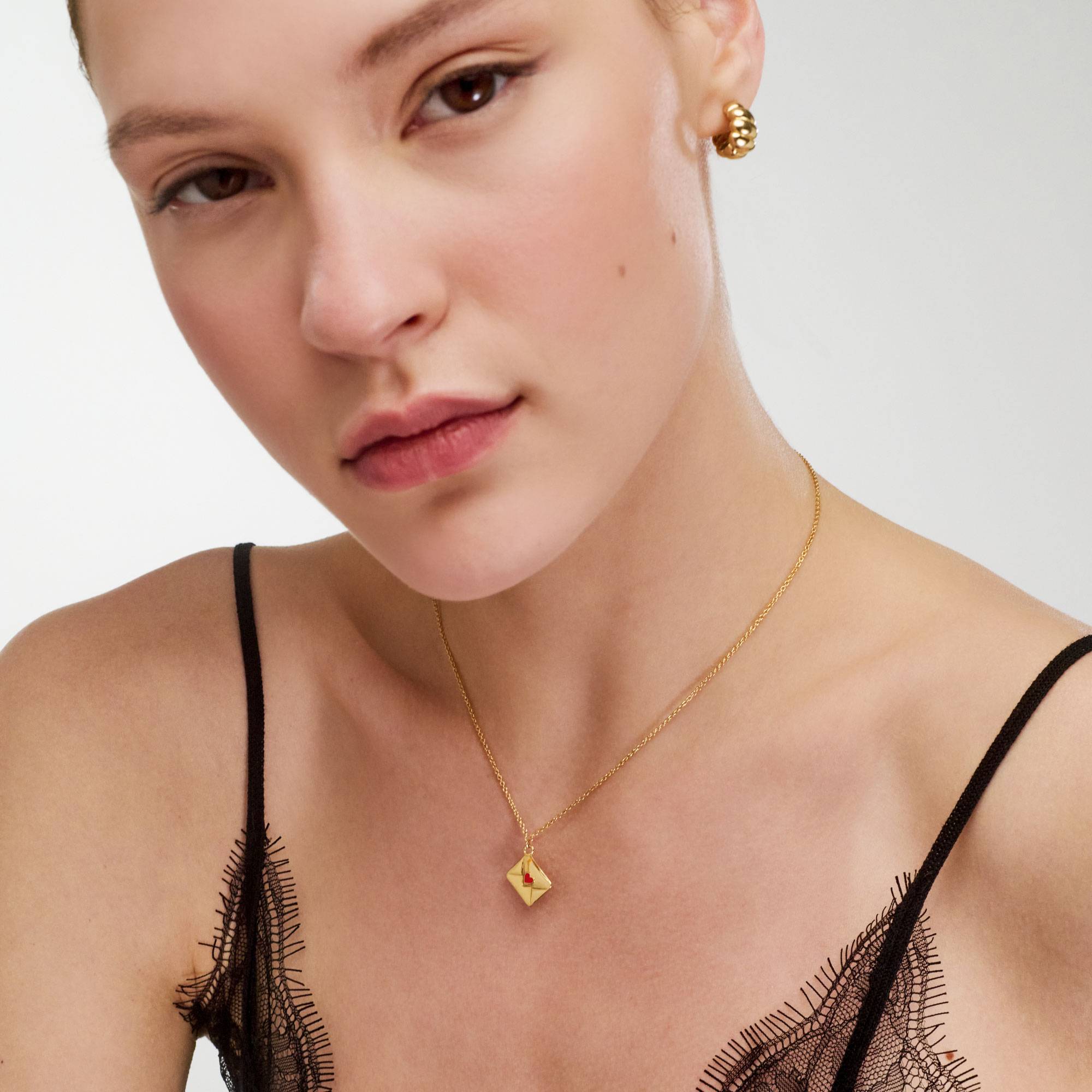 Sealed with a Kiss Charm- Gold Vermeil-1 product photo