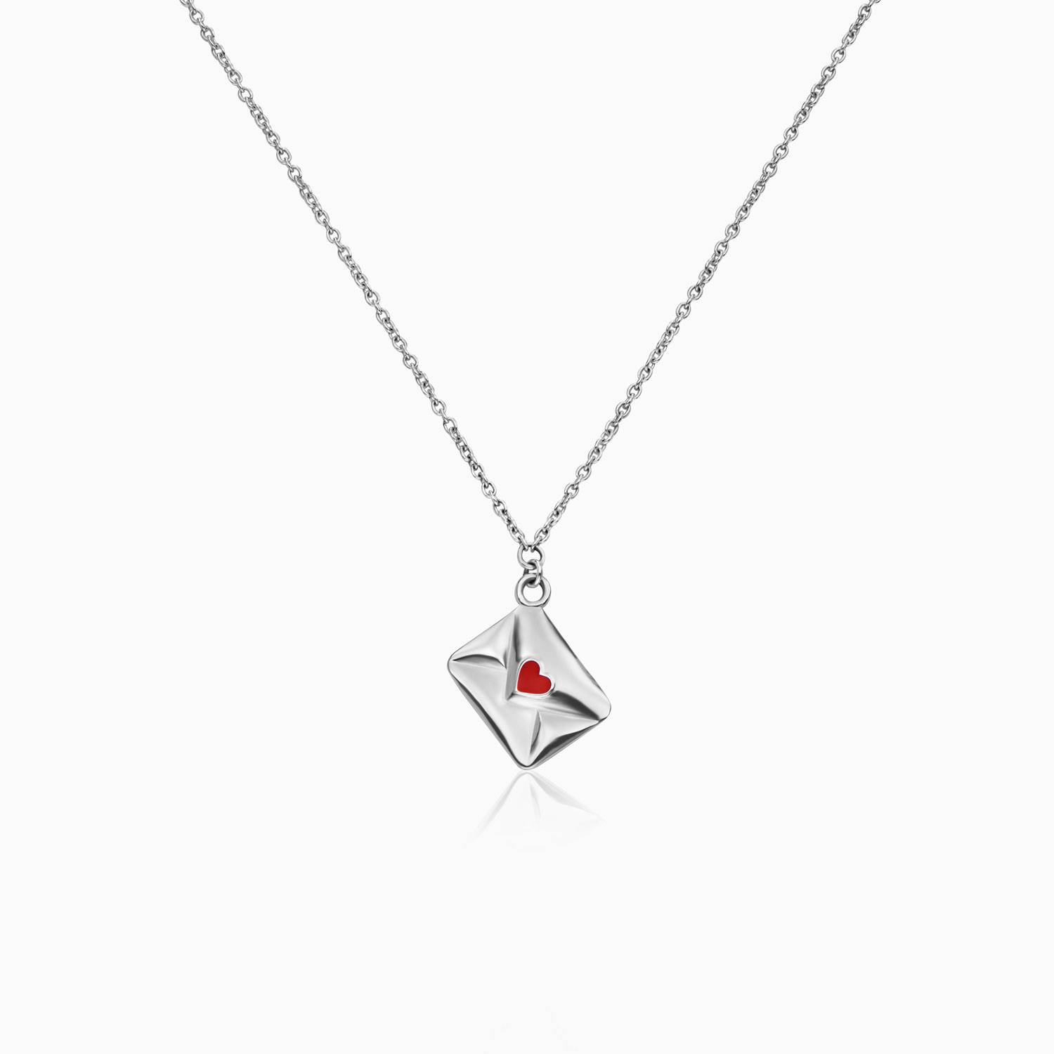 Sealed With a Kiss Necklace in silver - Free Gift-1 product photo