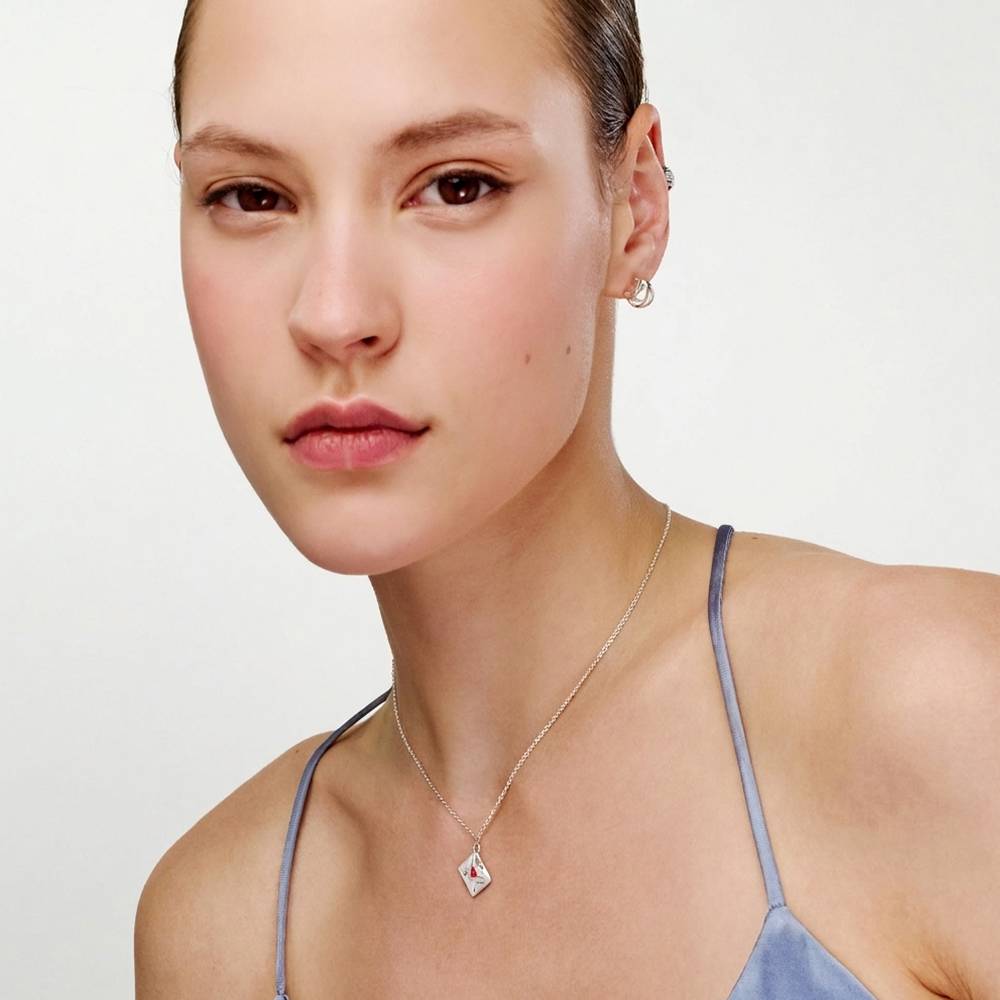 Sealed With a Kiss Necklace in silver - Free Gift-2 product photo
