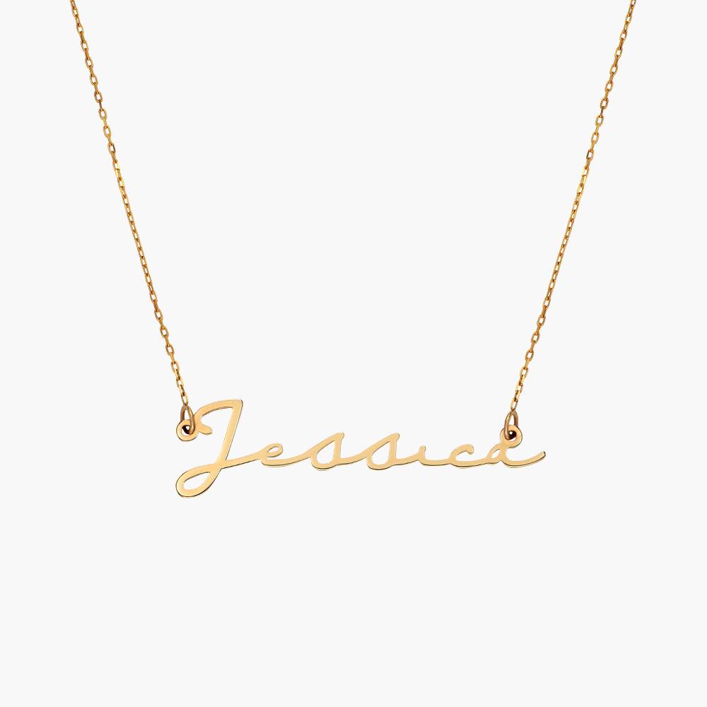 Mon Petit Name Necklace - 10K Solid Gold-1 product photo