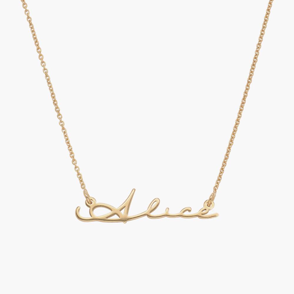 Mon Petit Name Necklace - 14K Solid Gold-6 product photo