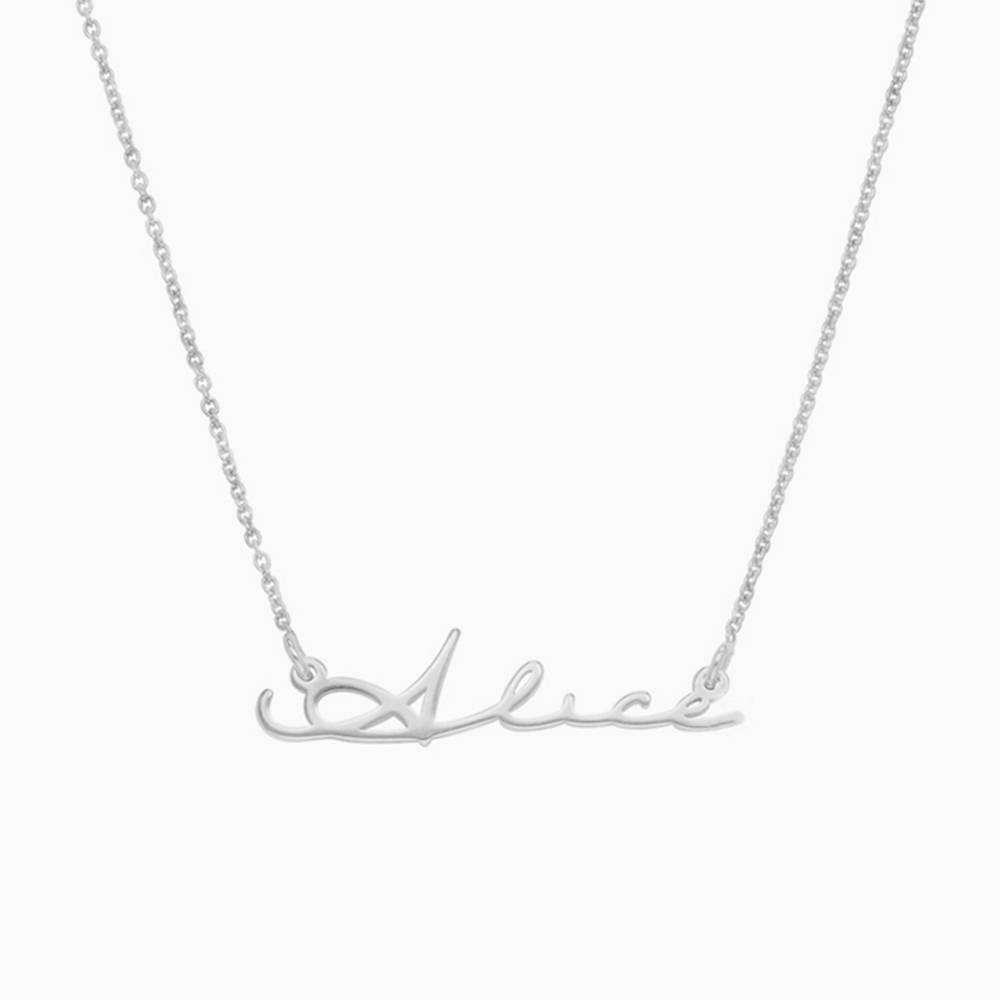 Mon Petit Name Necklace - 14k White Solid Gold product photo