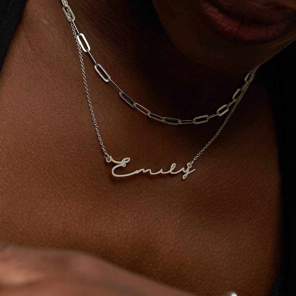 Mon Petit Name Necklace - Silver-4 product photo