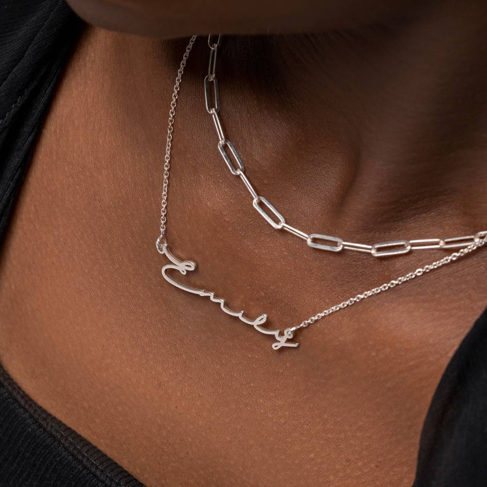 Sterling silver deals chain with name