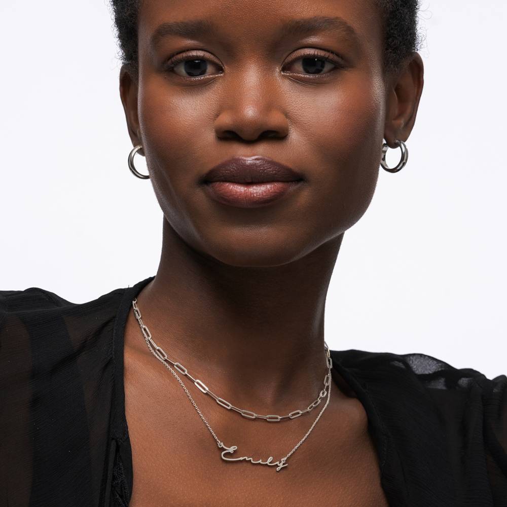 Mon Petit Name Necklace - Silver-2 product photo