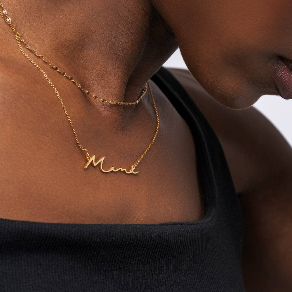 Oak&Luna - Personalized Initial Lock Necklace in Sterling Silver 935 / 18K Gold Plating - Custom Woman Jewelry for Her, Women/Mother's Day, Birthday