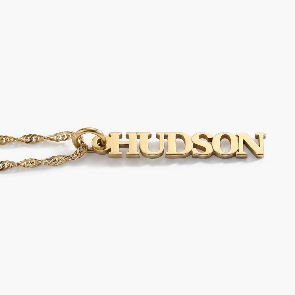 Singapore Chain Name Necklace - 10k Solid Gold-3 product photo