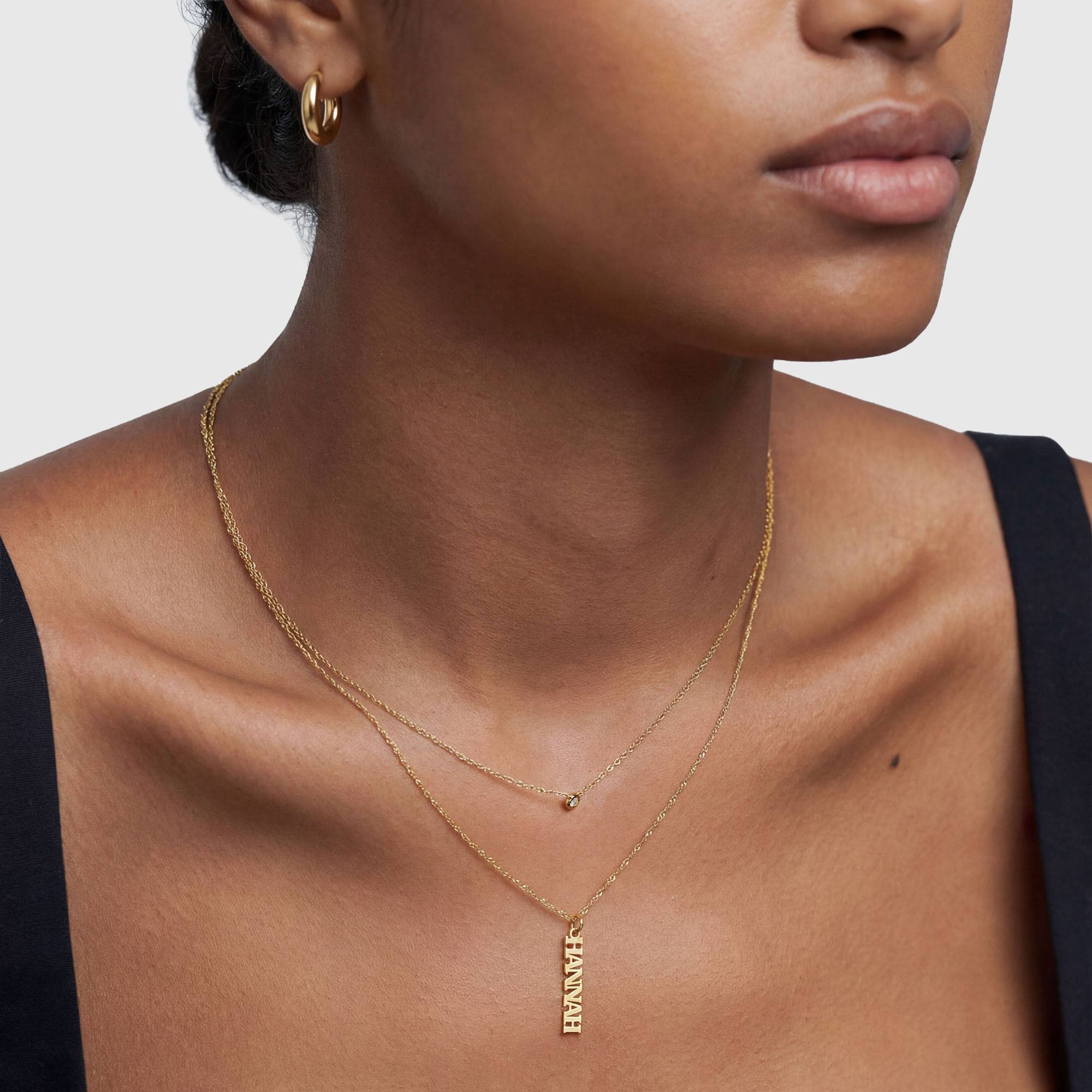 Singapore Chain Name Necklace - Gold Vermeil-2 product photo