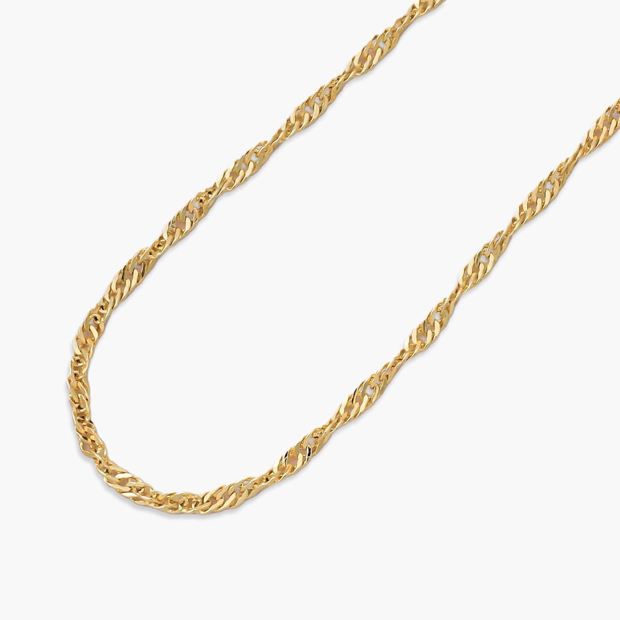 Singapore Closed chain - 10k Yellow Gold-2 product photo