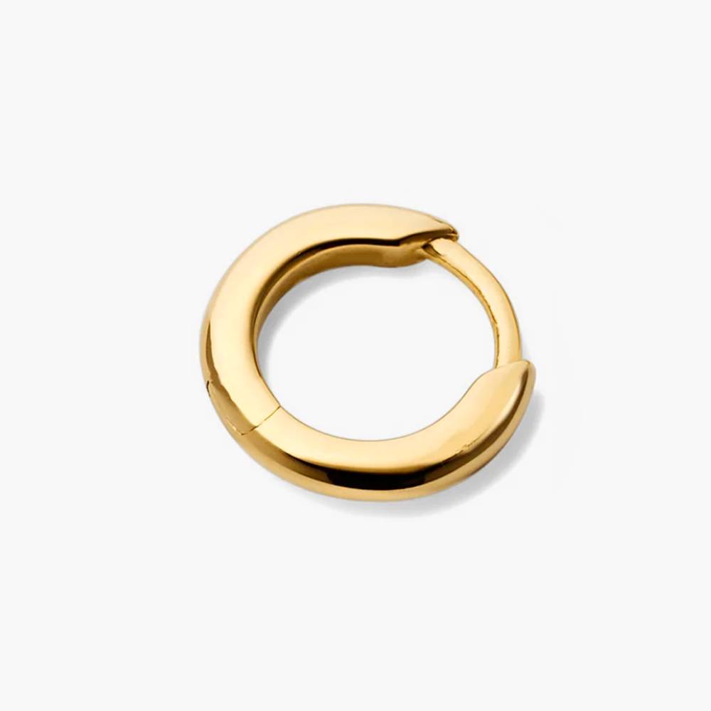 Single mini hoop - 10k Solid Gold-4 product photo