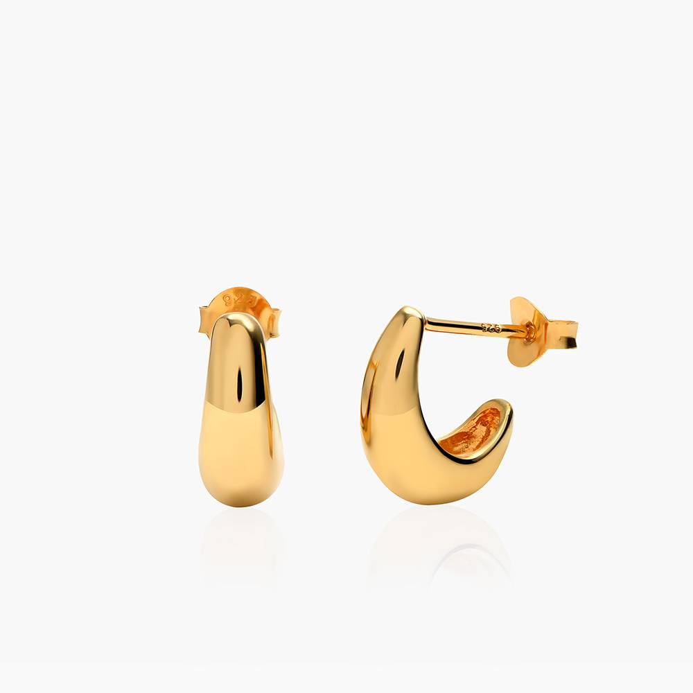 Small Dome Huggie - Gold Plated