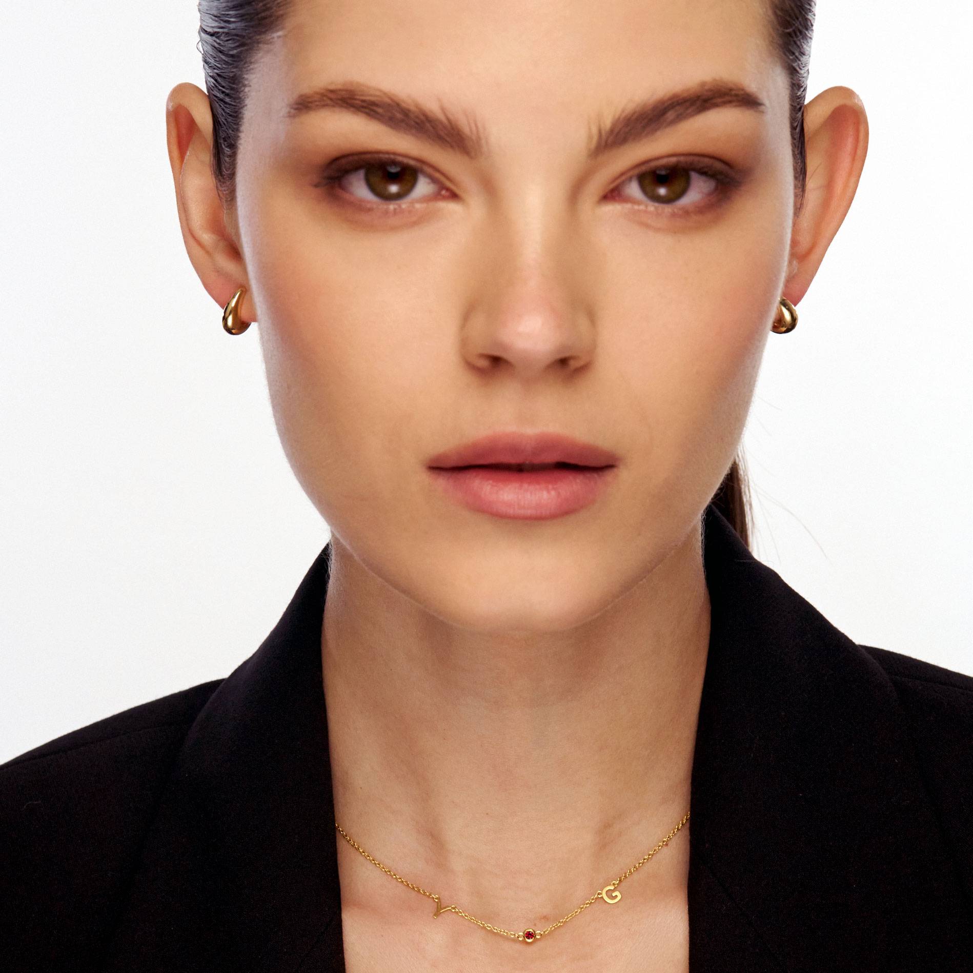 Small Dome Huggie - Gold-3 product photo