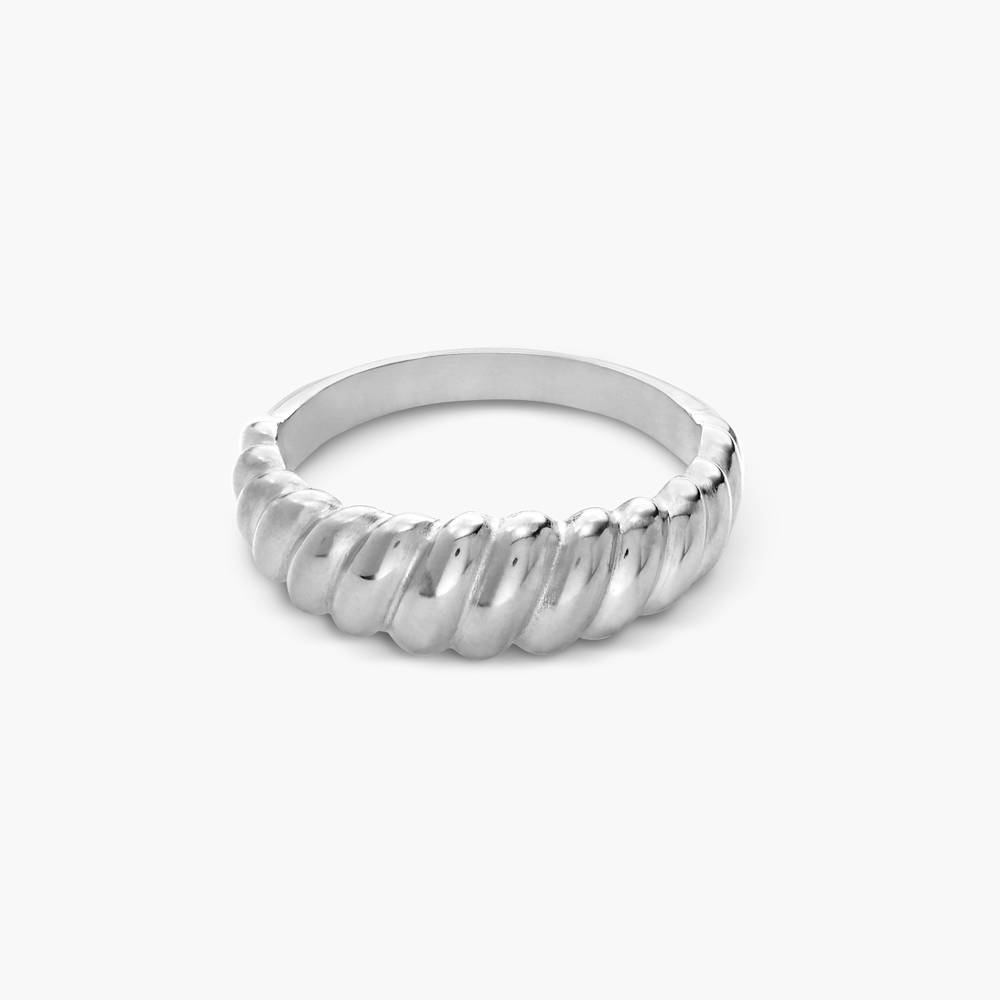 Small Pastry Dome Ring - Silver Finish-3 product photo