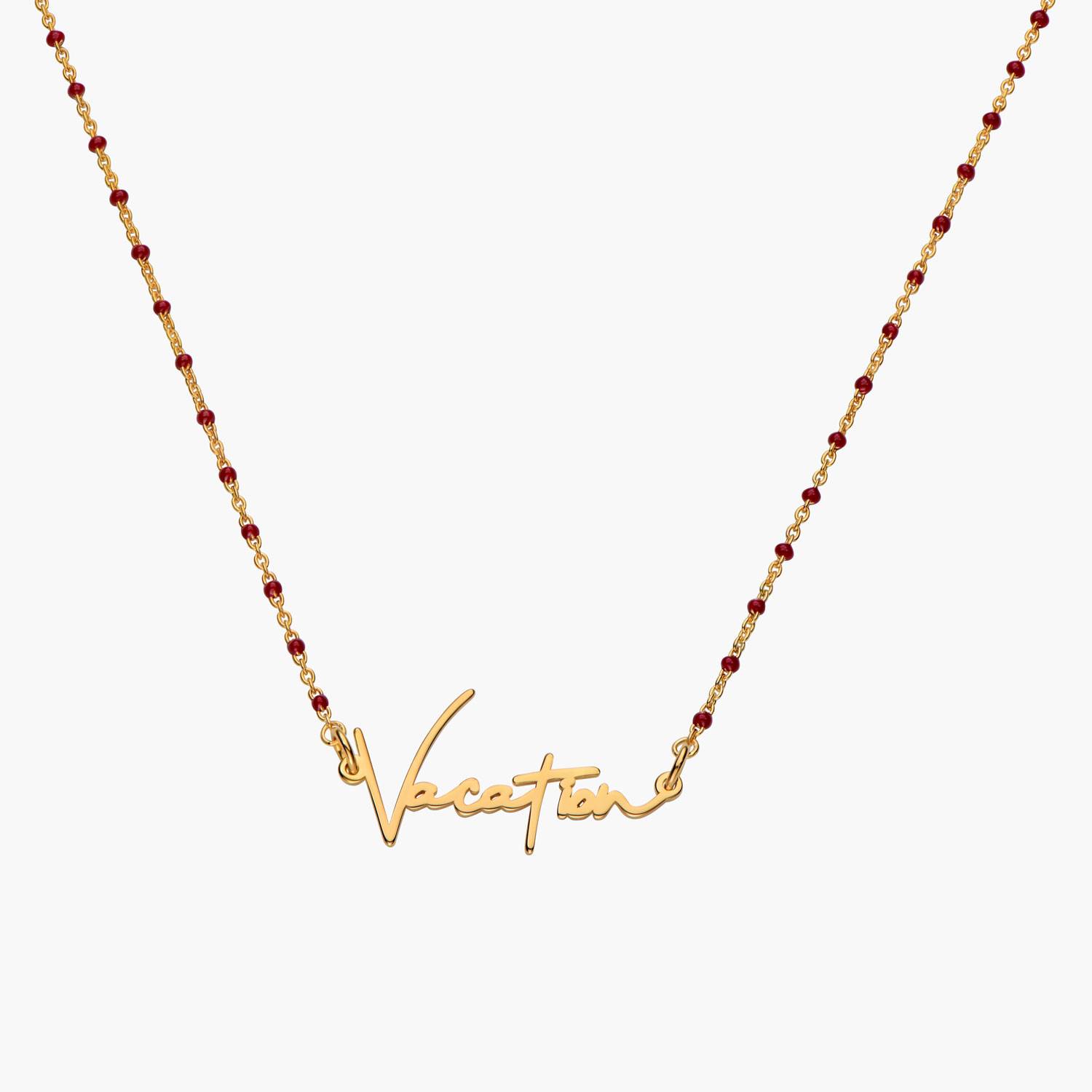 Soltale Bordeaux Belle Name Necklace - Gold Vermeil-3 Soltale Bordeaux Belle Name Necklace - Gold Vermeil-3 product photo