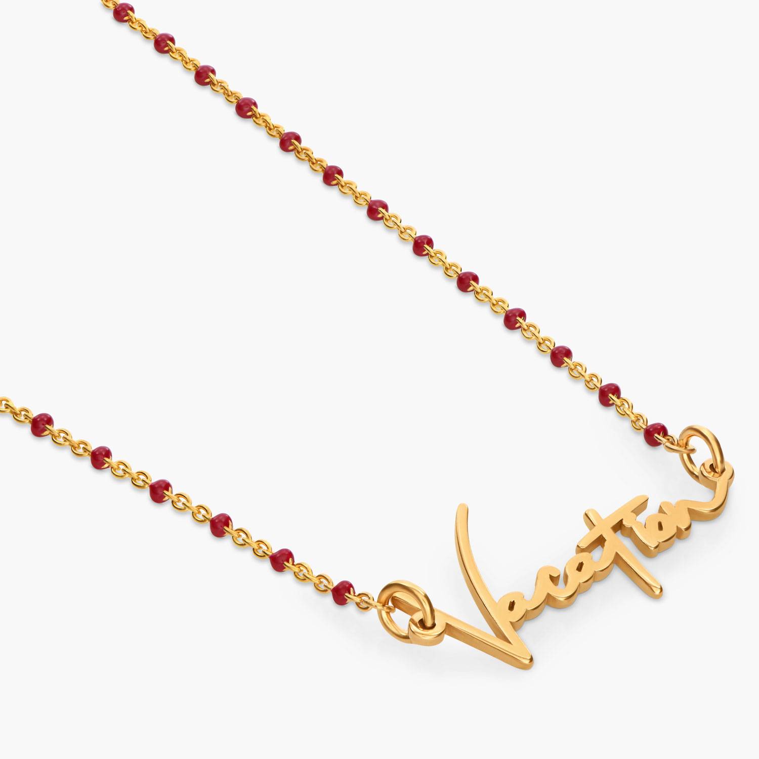 Soltale Bordeaux Belle Name Necklace - Gold Vermeil-4 Soltale Bordeaux Belle Name Necklace - Gold Vermeil-4 product photo