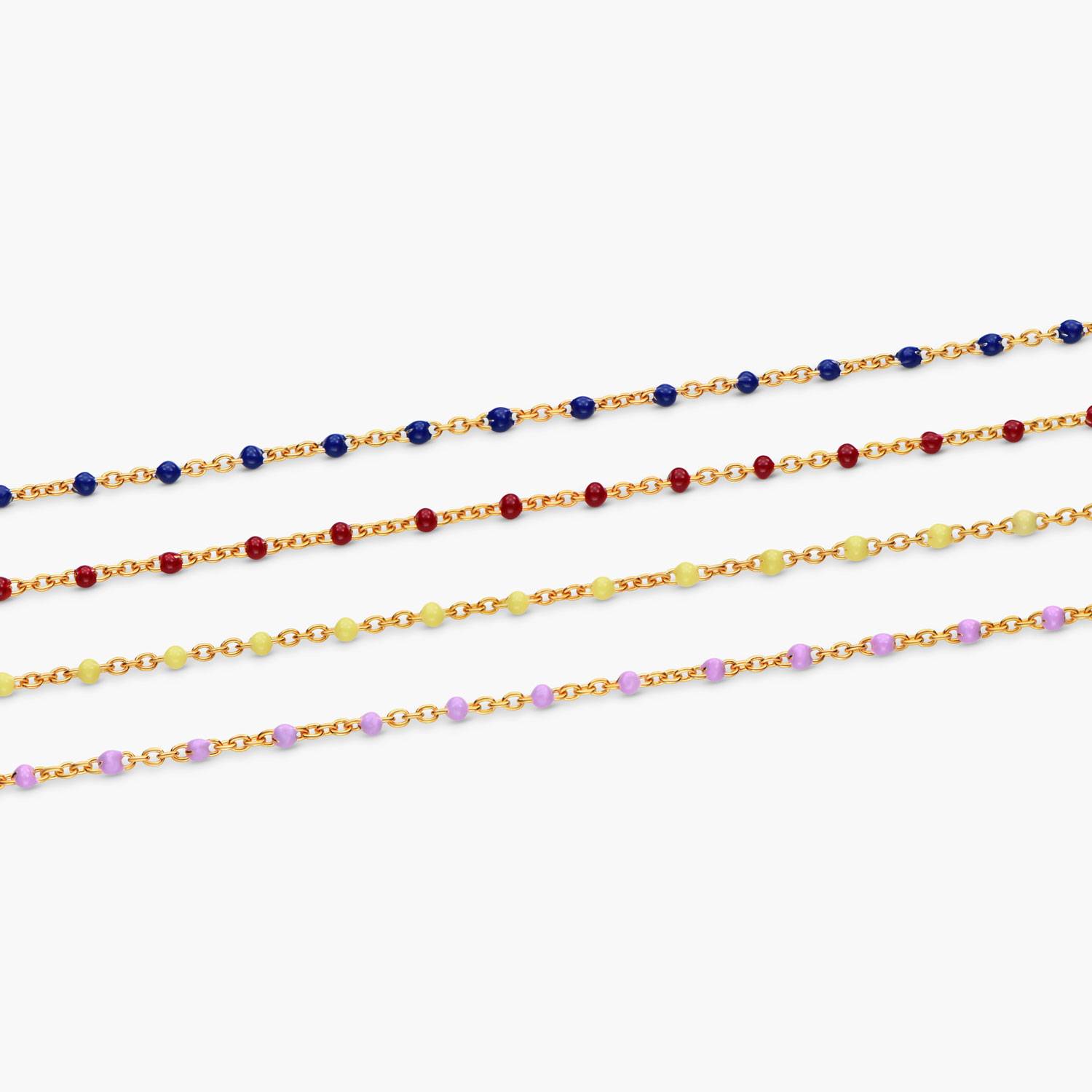 Soltale Bordeaux Enamel Chain- Gold Vermeil-1 Soltale Bordeaux Enamel Chain- Gold Vermeil-1 product photo