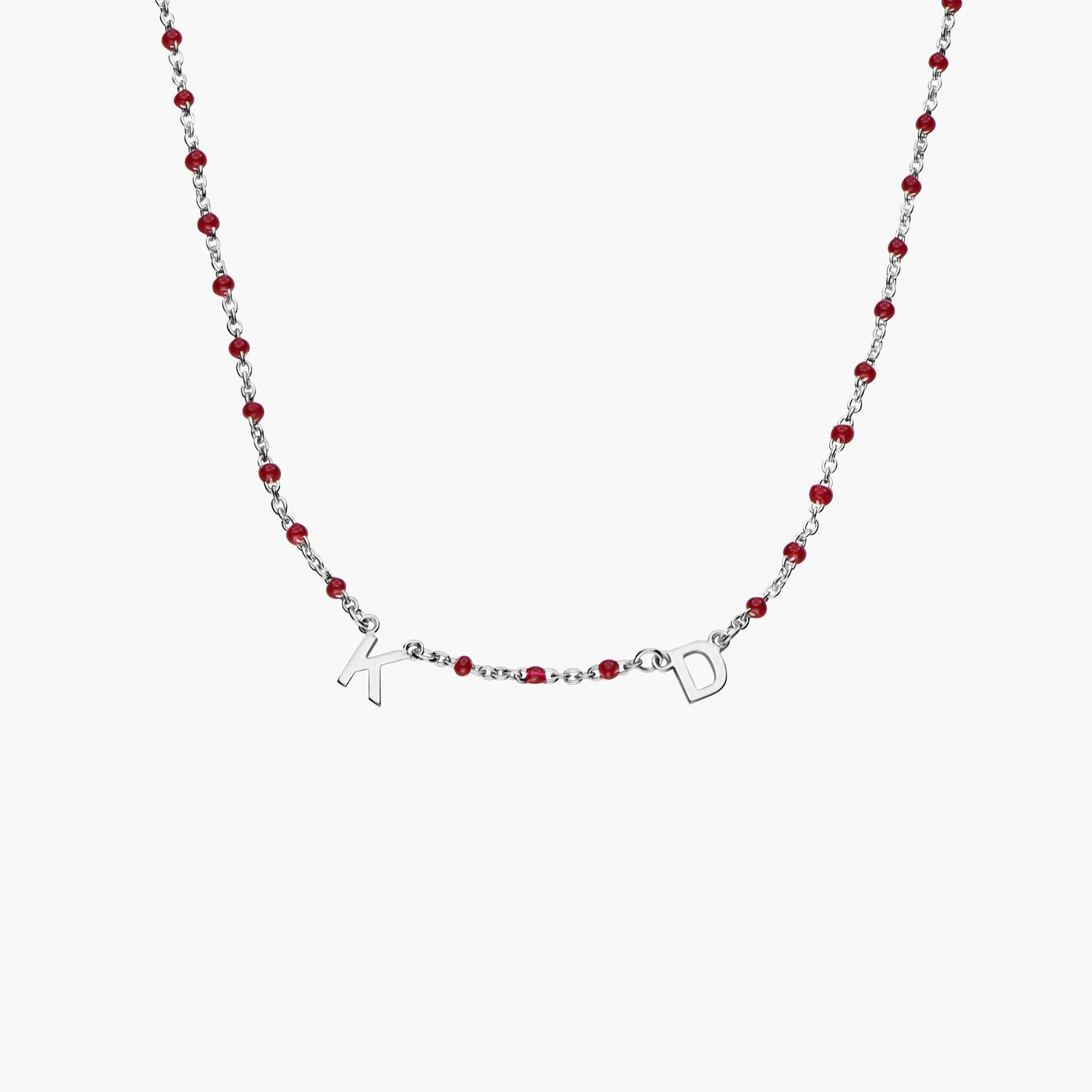 Soltale Bordeaux Inez Initial Necklace - Silver-2 Soltale Bordeaux Inez Initial Necklace - Silver-2 product photo