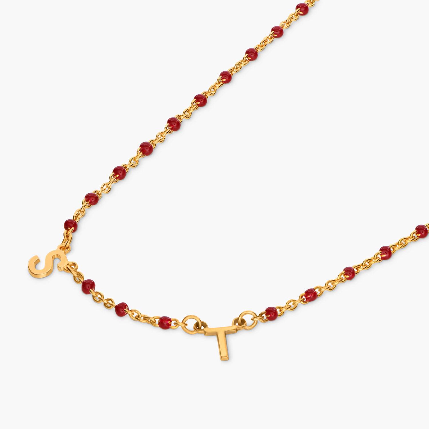 Collier initiales Soltale Bordeaux Inez - Vermeil-1 Collier initiales Soltale Bordeaux Inez - Vermeil-1 photo du produit
