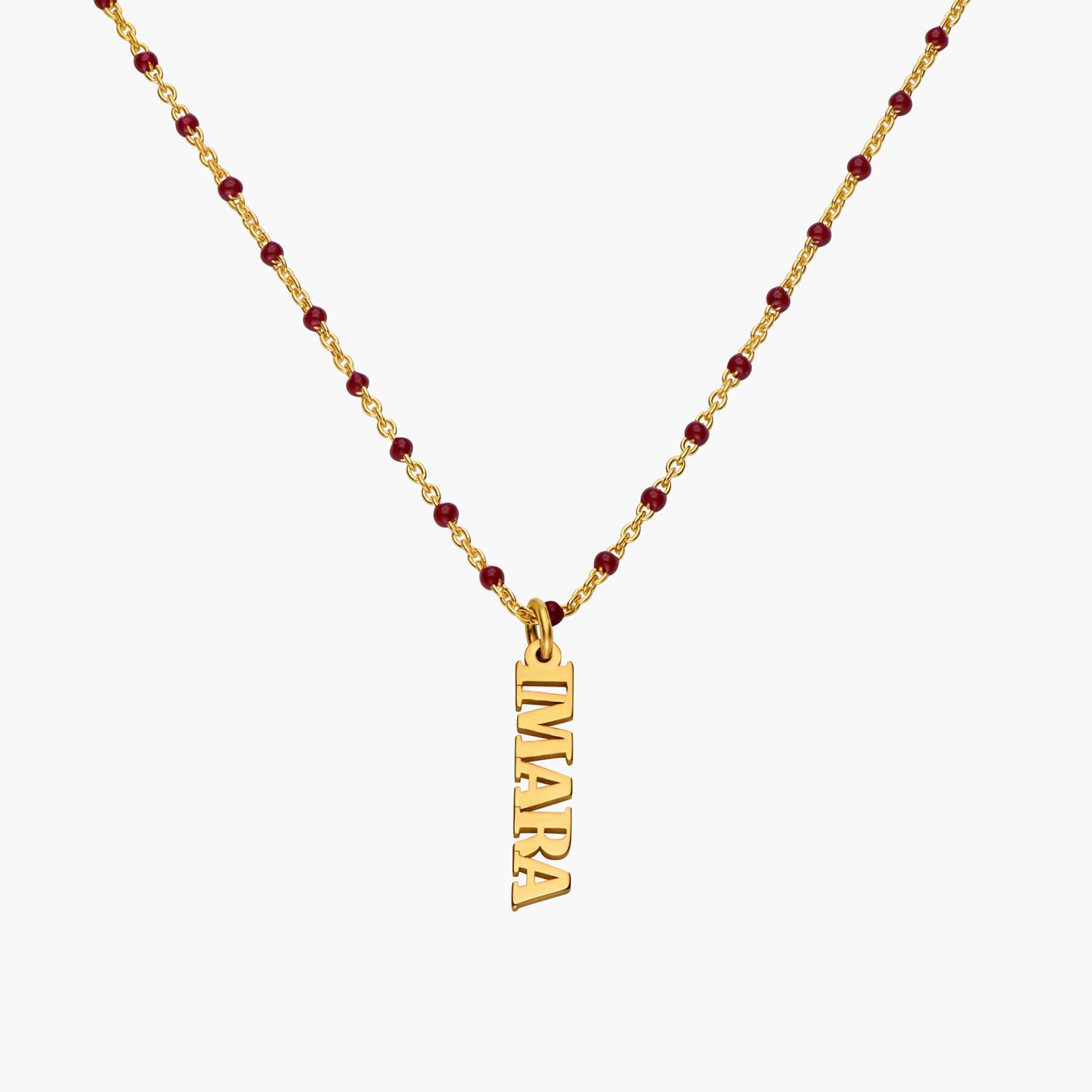 Collier prénom Soltale Bordeaux à chaîne Singapore - Vermeil-4 Collier prénom Soltale Bordeaux à chaîne Singapore - Vermeil-4 photo du produit