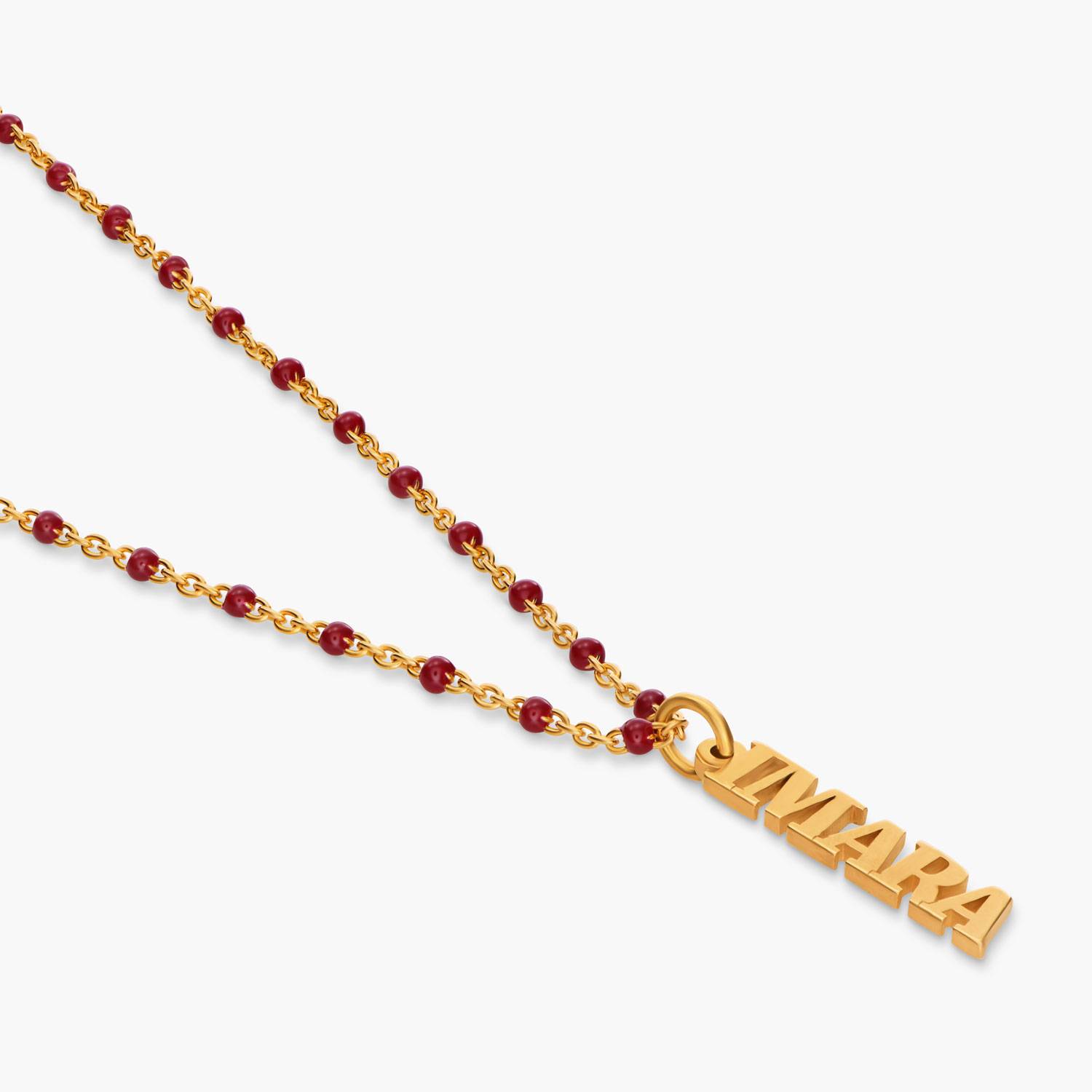 Collier prénom Soltale Bordeaux à chaîne Singapore - Vermeil-2 Collier prénom Soltale Bordeaux à chaîne Singapore - Vermeil-2 photo du produit