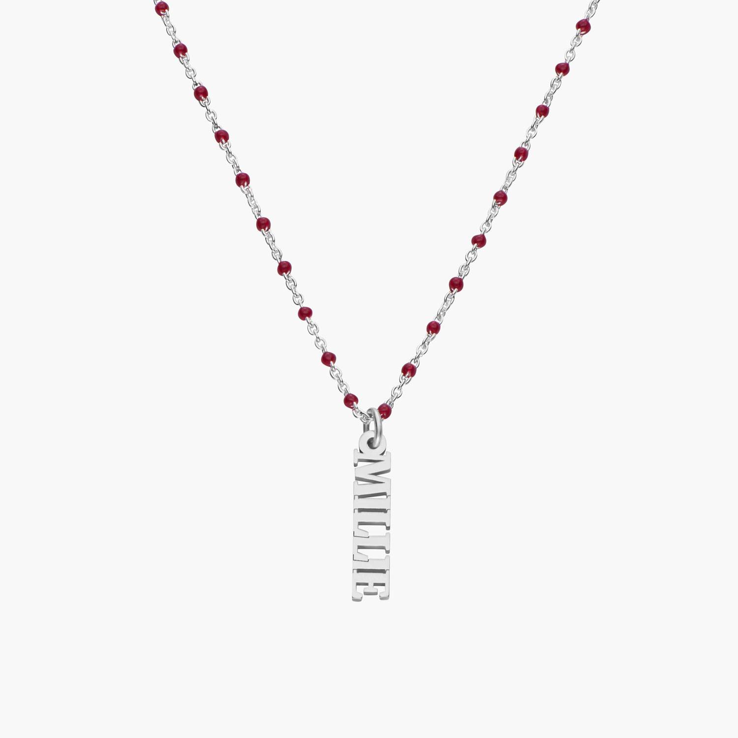 Soltale Bordeaux Singapore Chain Name Necklace- Silver-4 Soltale Bordeaux Singapore Chain Name Necklace- Silver-4 product photo