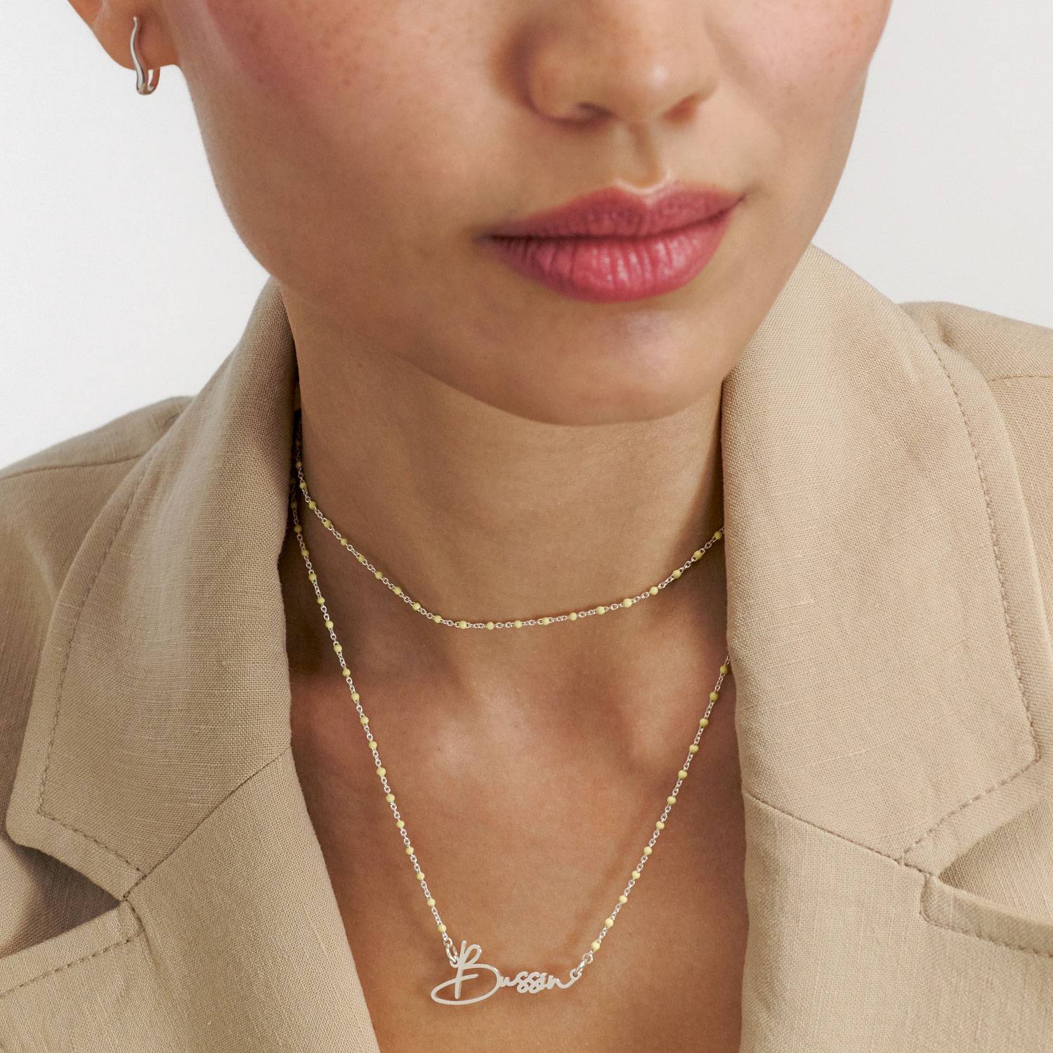Collier prénom Soltale Butter Belle - Argent-1 Collier prénom Soltale Butter Belle - Argent-1 photo du produit