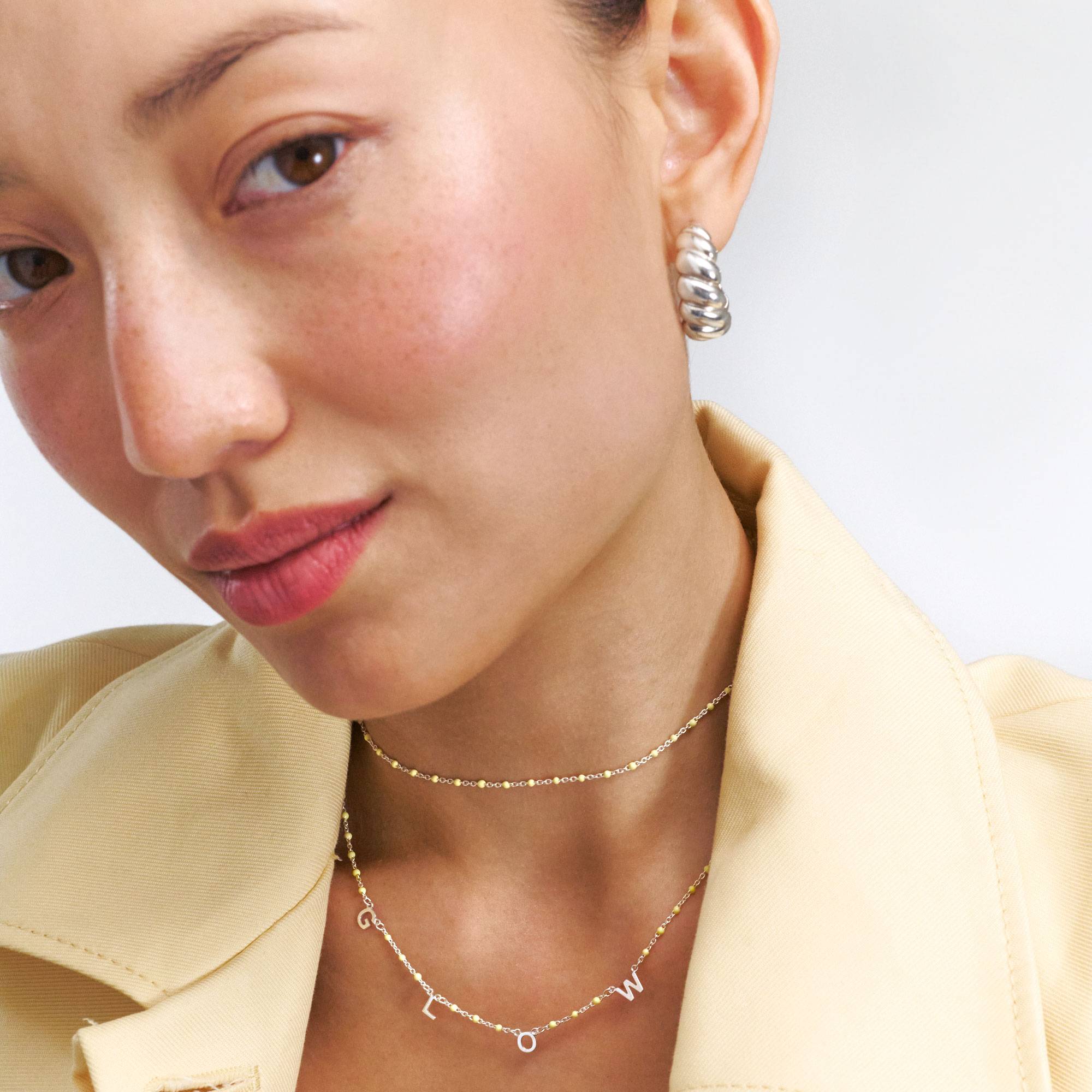 Collier initiales Soltale Butter Inez - Argent-1 Collier initiales Soltale Butter Inez - Argent-1 photo du produit