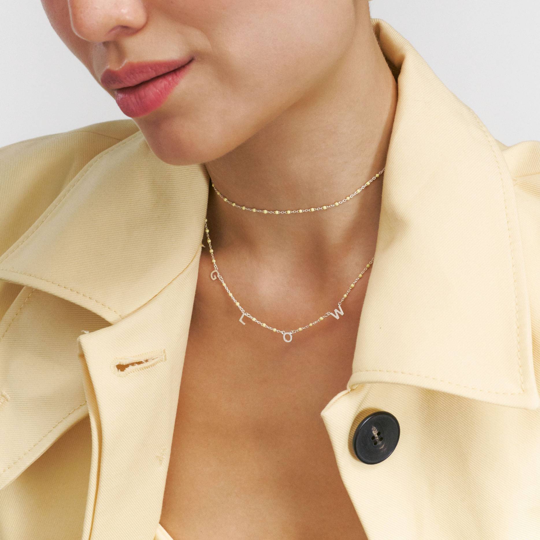 Collier initiales Soltale Butter Inez - Argent-4 Collier initiales Soltale Butter Inez - Argent-4 photo du produit