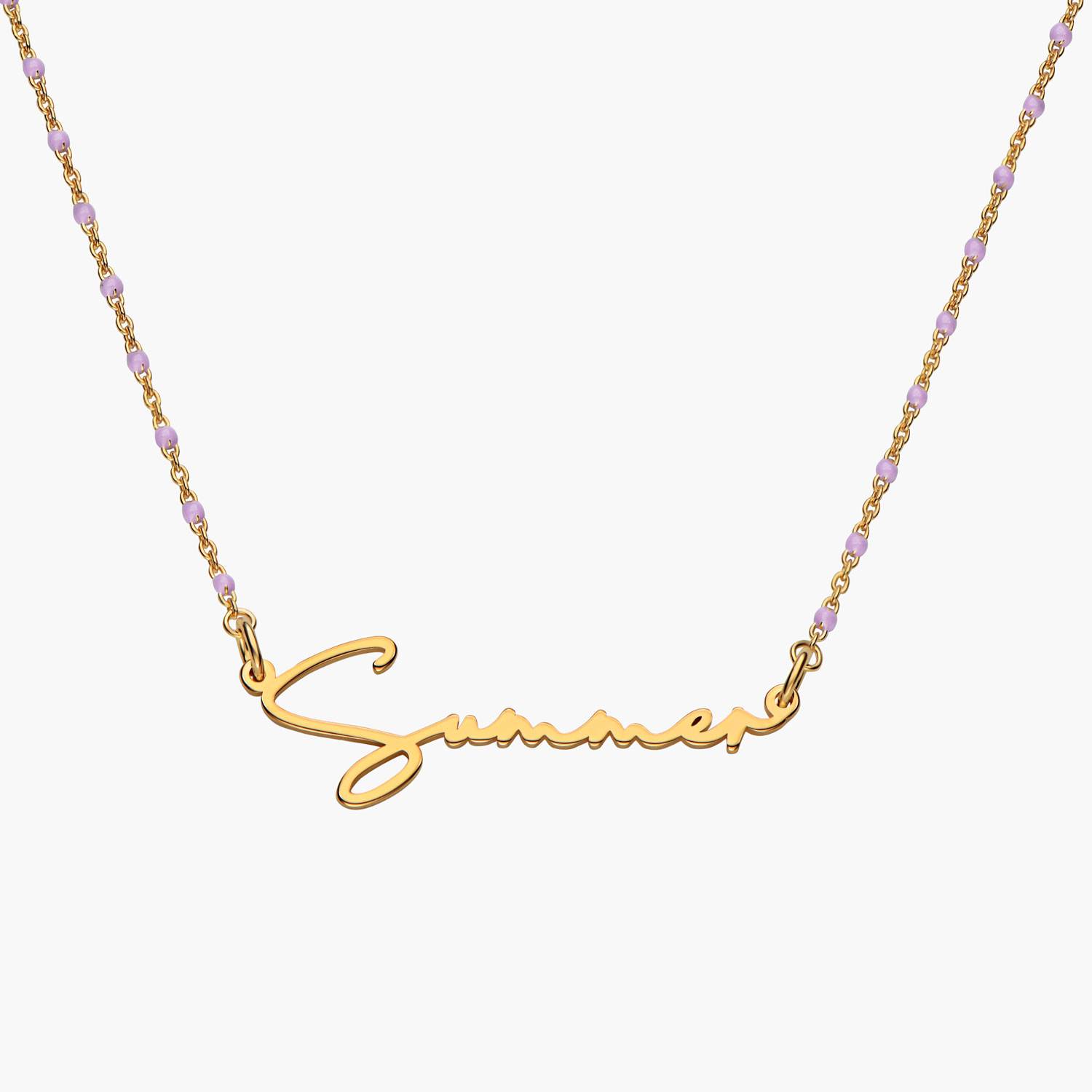 Soltale Lavender Belle Name Necklace - Gold Vermeil-4 Soltale Lavender Belle Name Necklace - Gold Vermeil-4 product photo