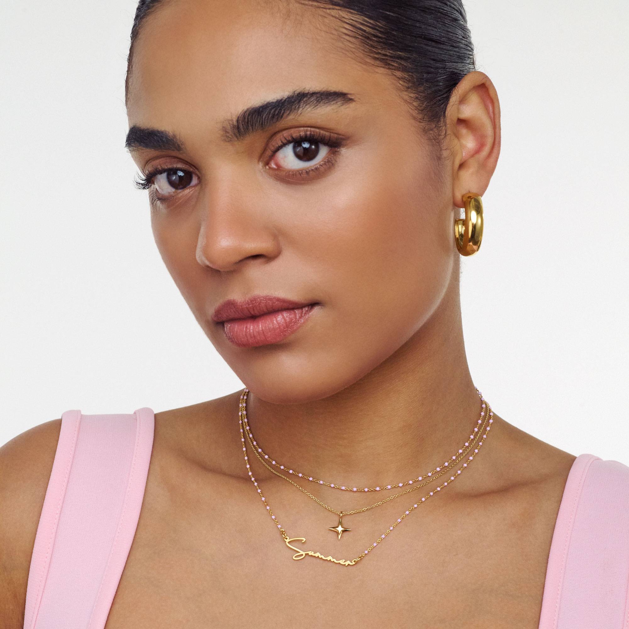 Soltale Lavender Belle Name Necklace - Gold Vermeil-3 Soltale Lavender Belle Name Necklace - Gold Vermeil-3 product photo
