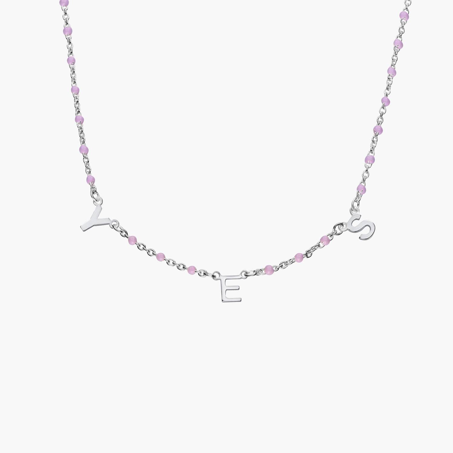 Collier initiales Soltale Lavender Inez - Argent-4 Collier initiales Soltale Lavender Inez - Argent-4 photo du produit