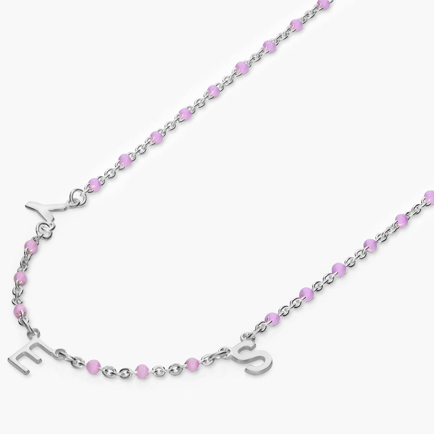 Collier initiales Soltale Lavender Inez - Argent-3 Collier initiales Soltale Lavender Inez - Argent-3 photo du produit