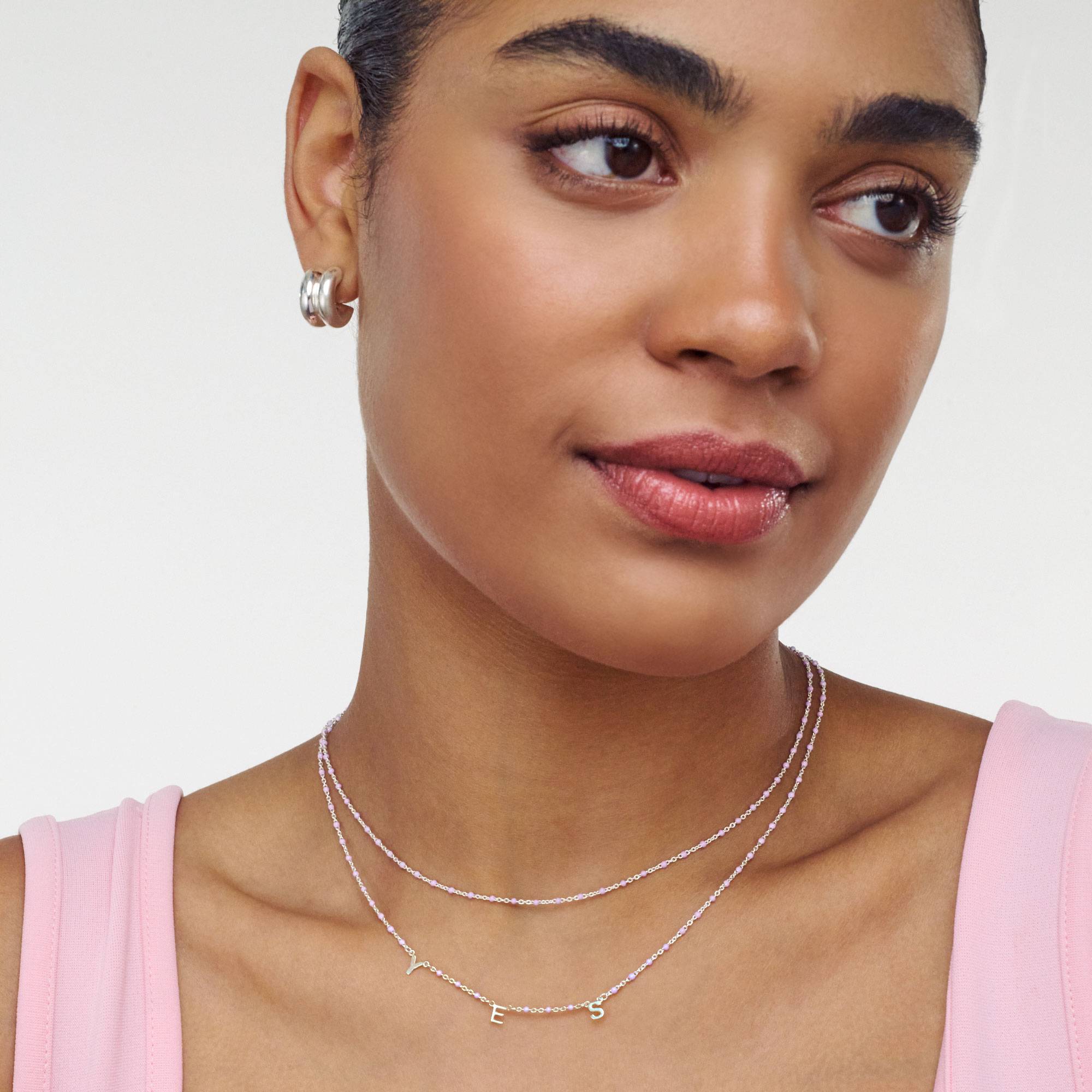Collier initiales Soltale Lavender Inez - Argent-2 Collier initiales Soltale Lavender Inez - Argent-2 photo du produit