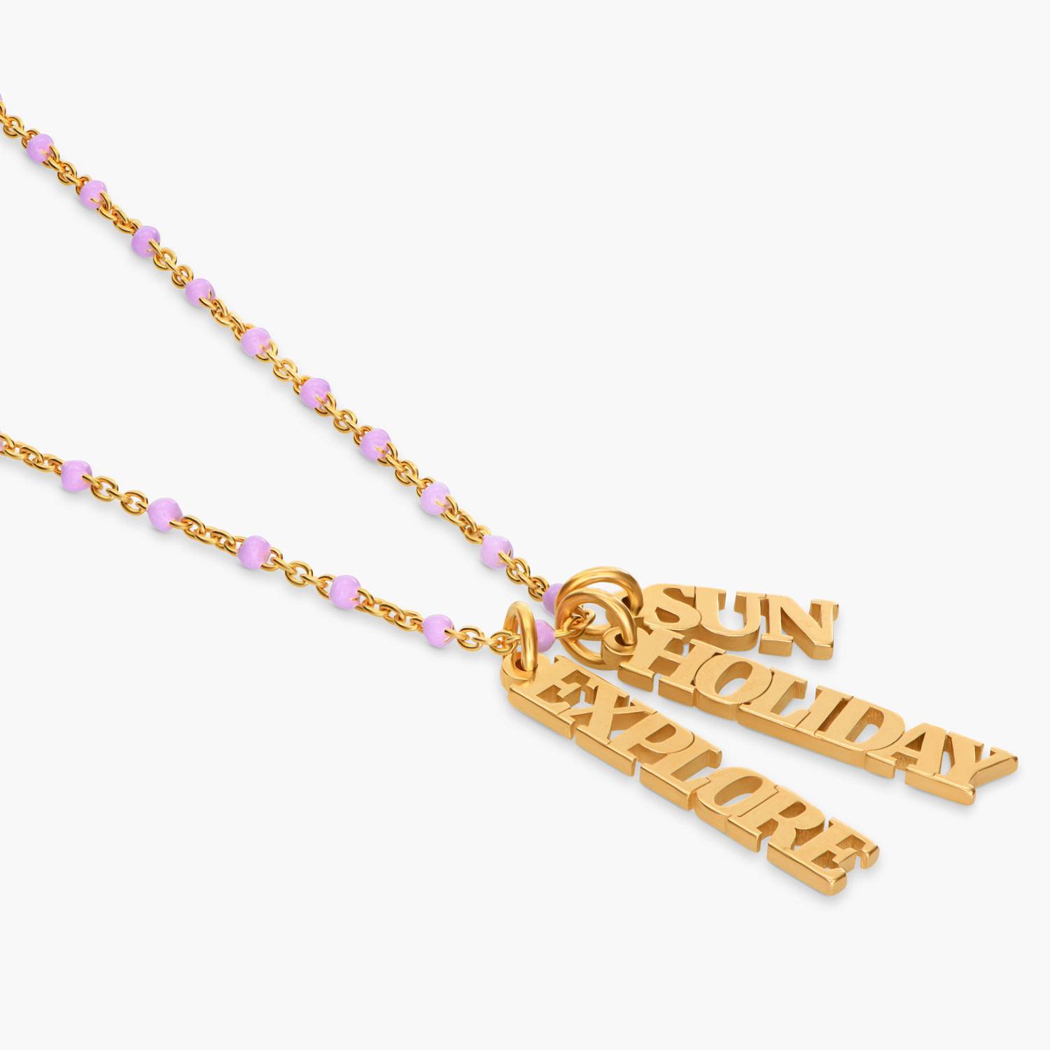 Collier prénom Soltale Lavender à chaîne Singapore - Vermeil-3 Collier prénom Soltale Lavender à chaîne Singapore - Vermeil-3 photo du produit