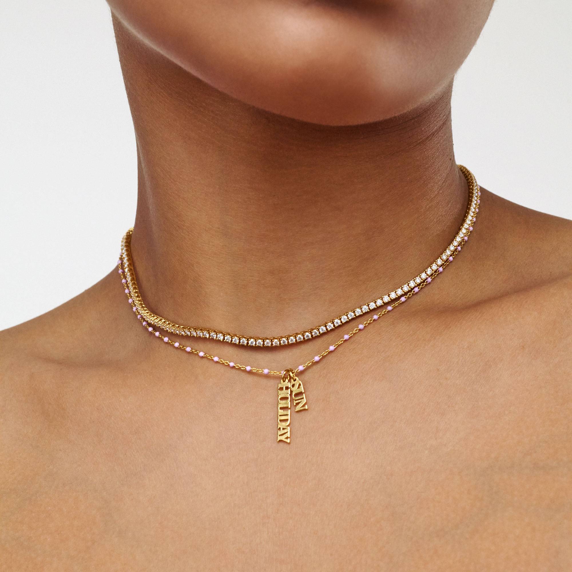 Collier prénom Soltale Lavender à chaîne Singapore - Vermeil-4 Collier prénom Soltale Lavender à chaîne Singapore - Vermeil-4 photo du produit