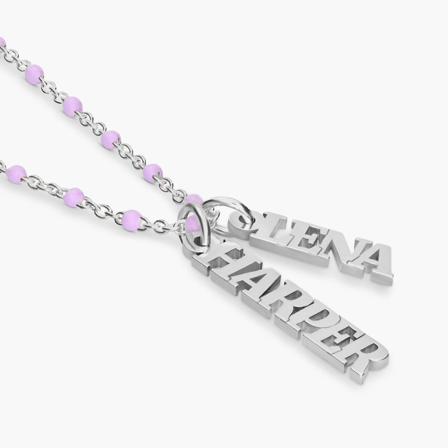 Collier prénom Soltale Lavender à chaîne Singapore - Argent-1 Collier prénom Soltale Lavender à chaîne Singapore - Argent-1 photo du produit