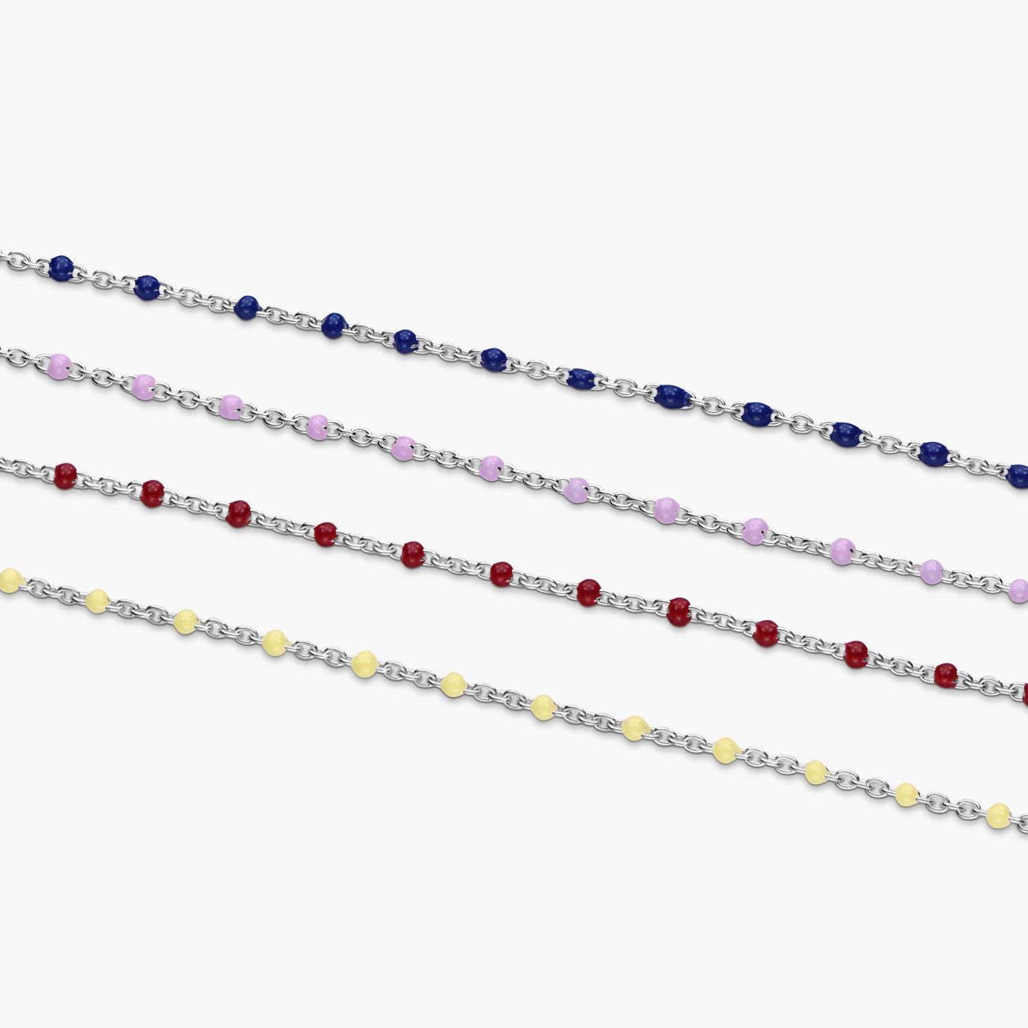 Soltale Royal Blue Enamel Chain- Silver-4 Soltale Royal Blue Enamel Chain- Silver-4 product photo