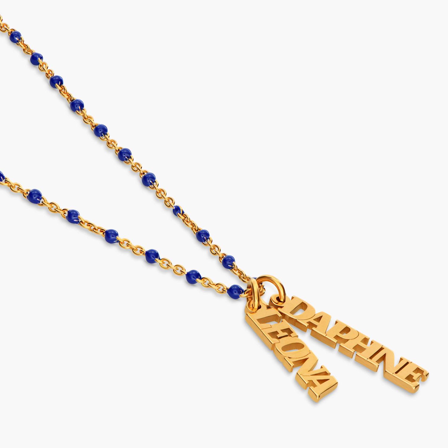 Collier prénom Soltale Royal Blue à chaîne Singapore - Vermeil-2 Collier prénom Soltale Royal Blue à chaîne Singapore - Vermeil-2 photo du produit