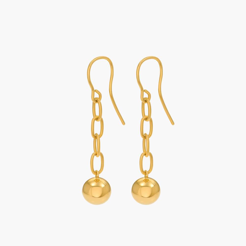 Sphere Drop Earrings - Gold Vermeil-1 product photo