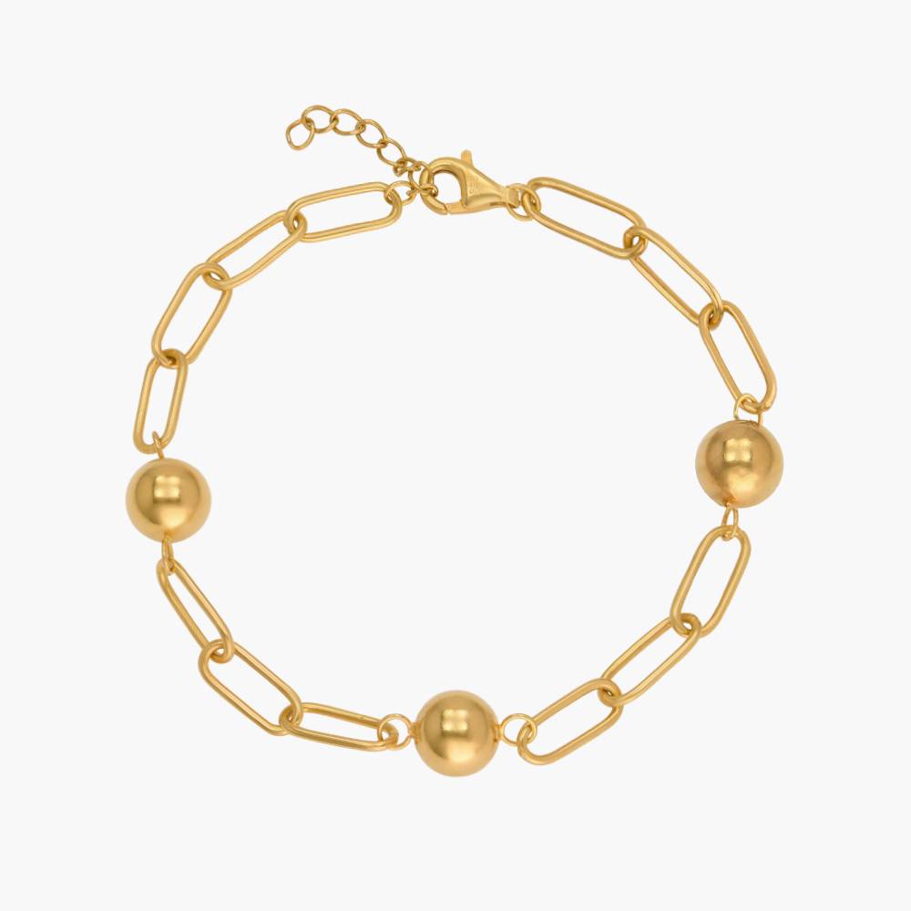 The Charmer Link Initial Bracelet - Rose Gold Plated - Oak & Luna