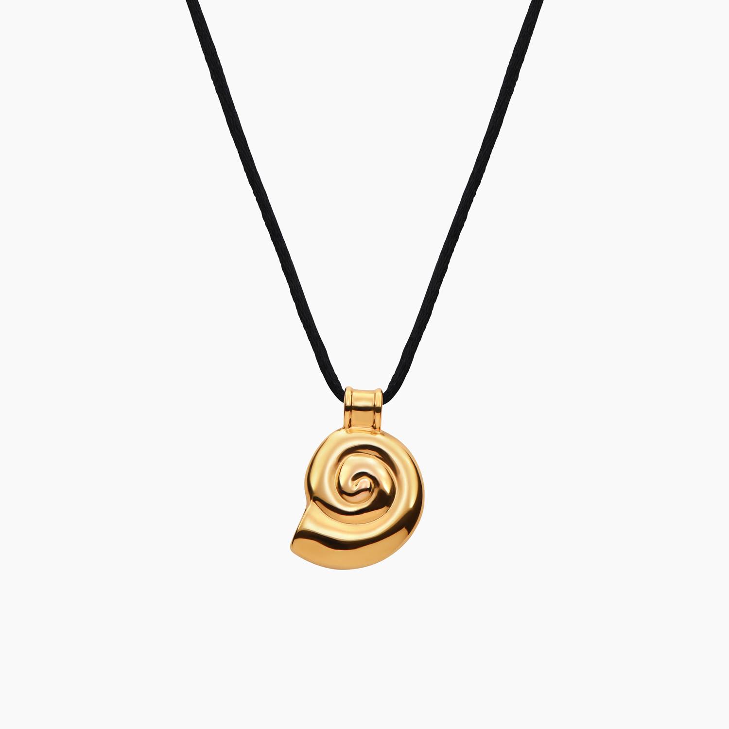 Spiral Shell Necklace - Gold-1 product photo