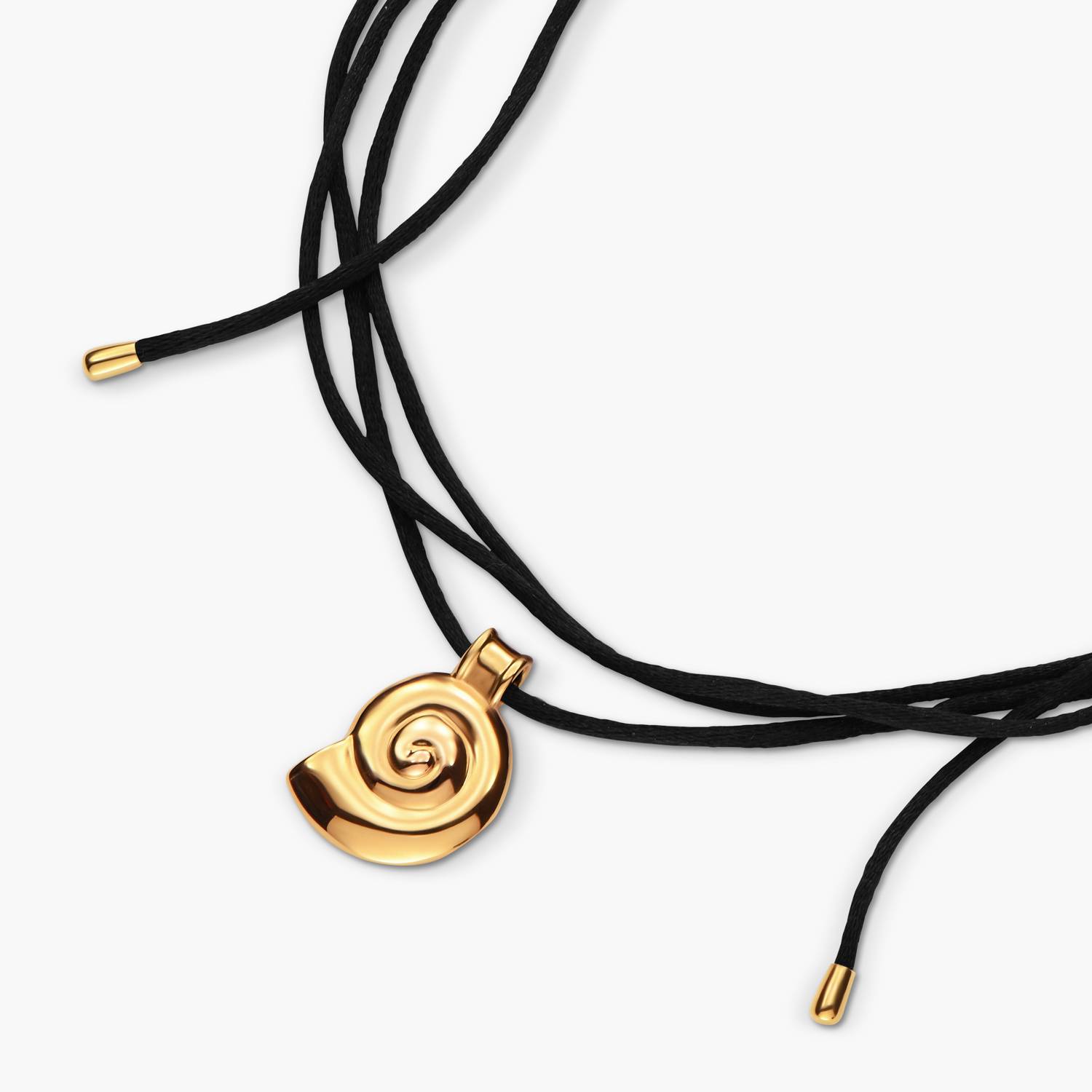Spiral Shell Necklace - Gold-3 product photo